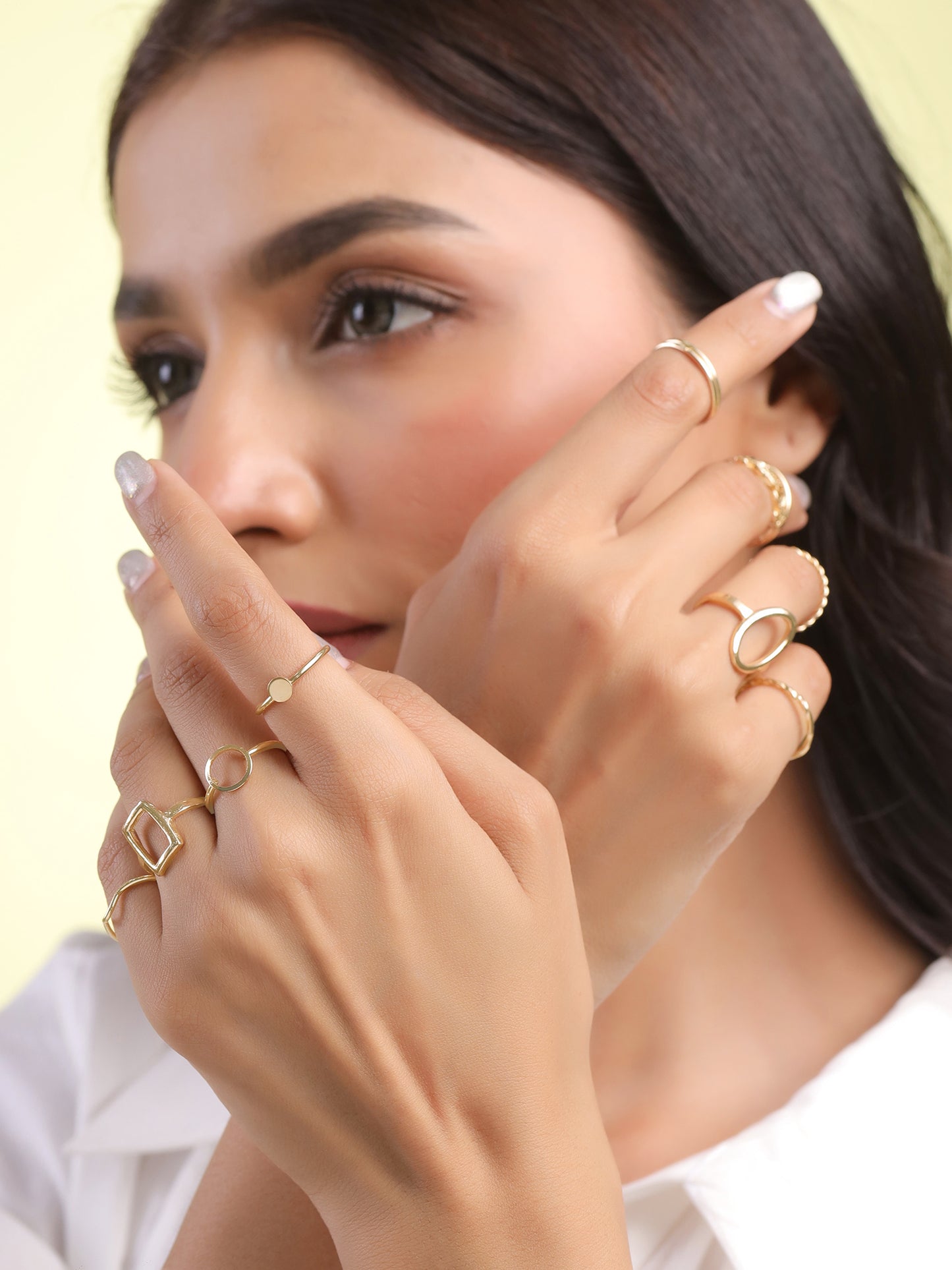 Yellow Chimes finger rings - versatile accessory for outfits