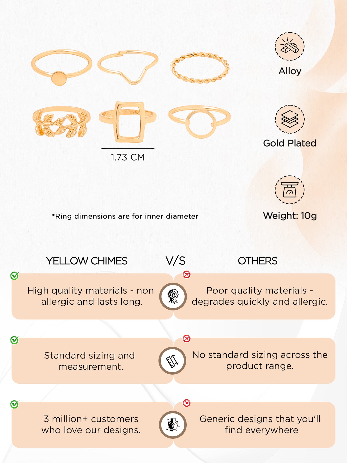 Yellow Chimes women's rings - perfect for special occasions