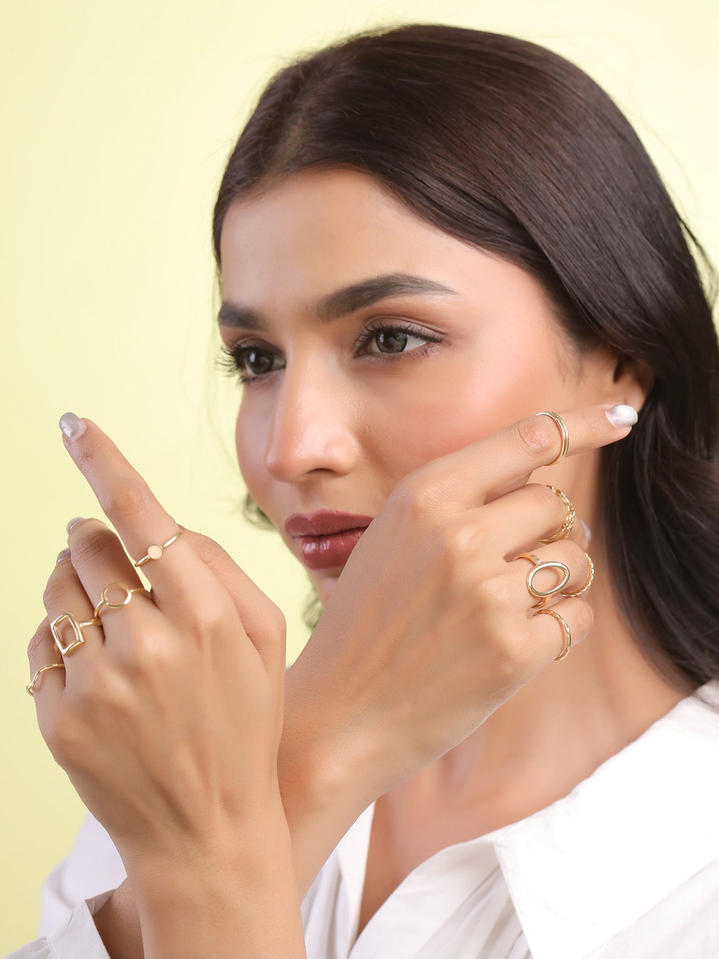 Yellow Chimes stackable rings - stylish for daily wear