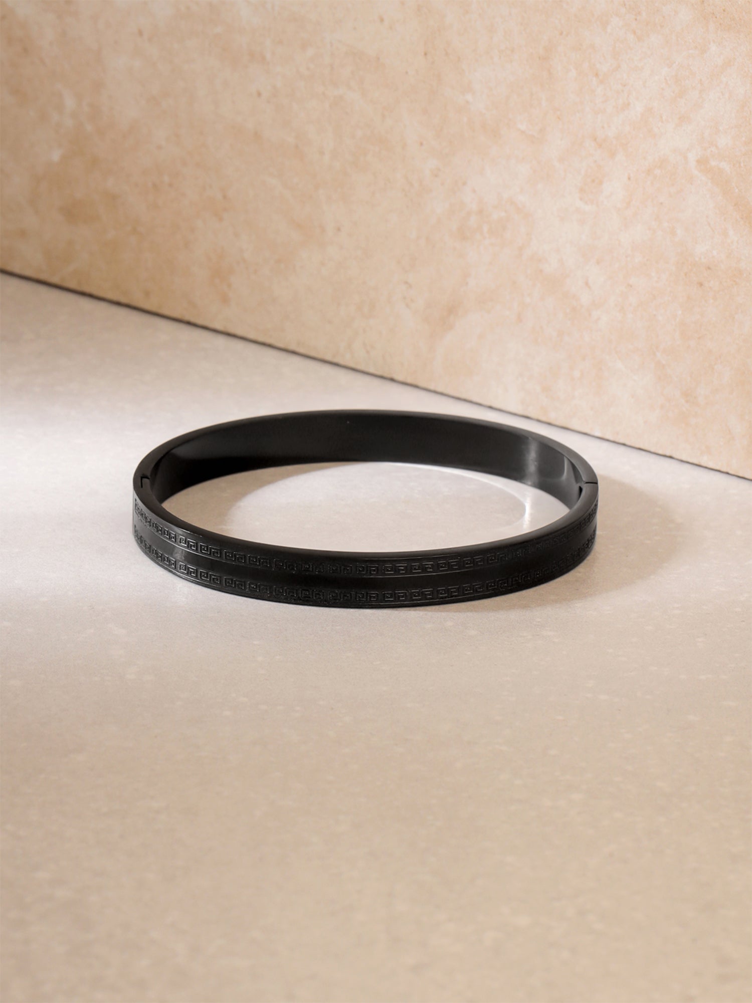 Yellow Chimes Black Kada Bracelet - Casual outing accessory