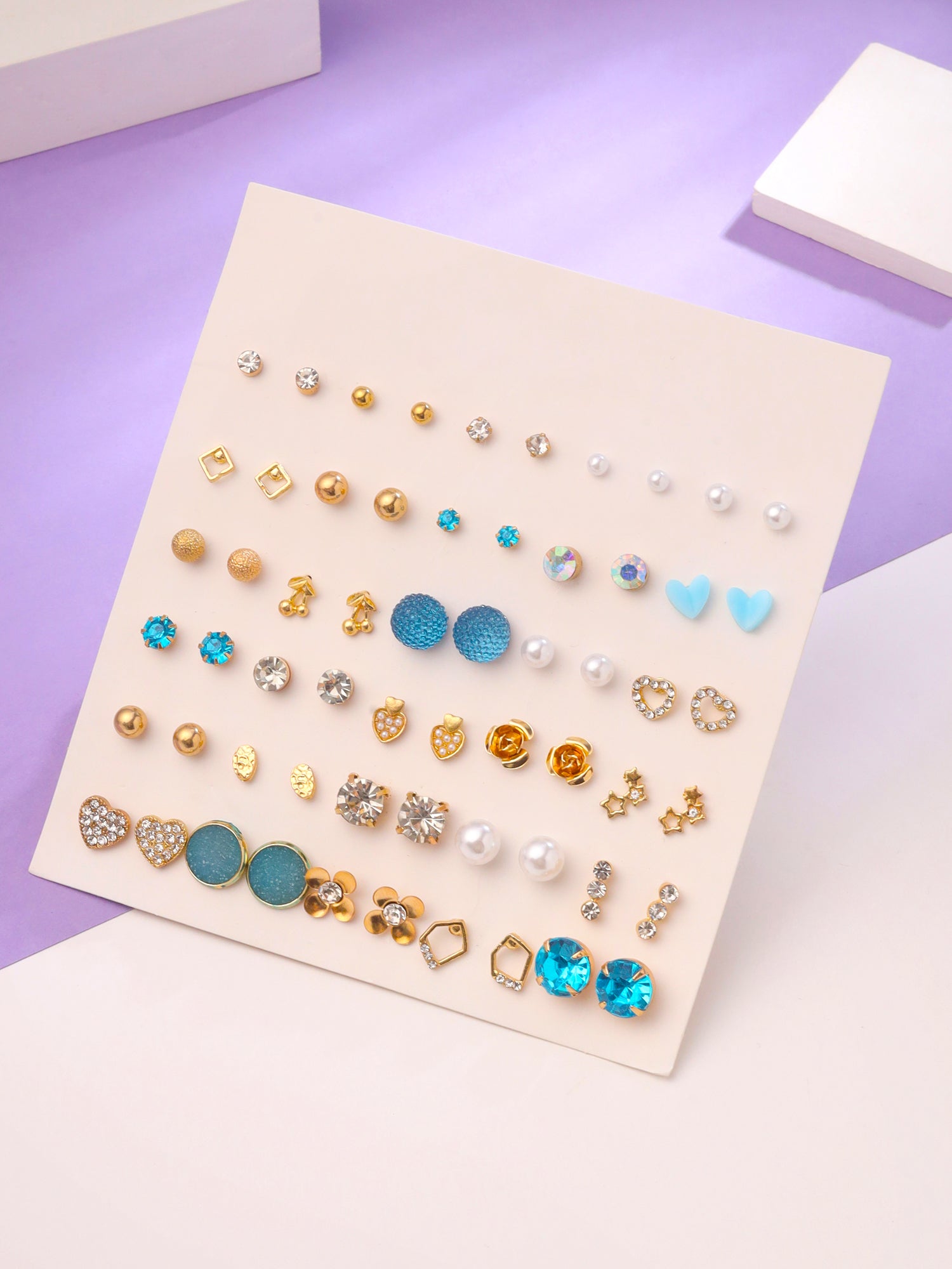 Yellow Chimes girls earrings - Daily wear stylish studs