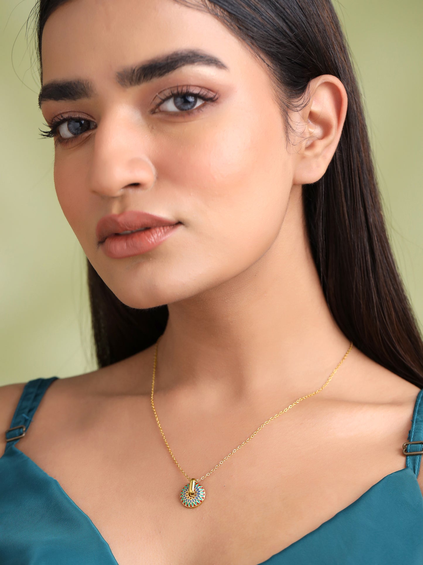 Yellow Chimes charm pendant necklace - casual outing