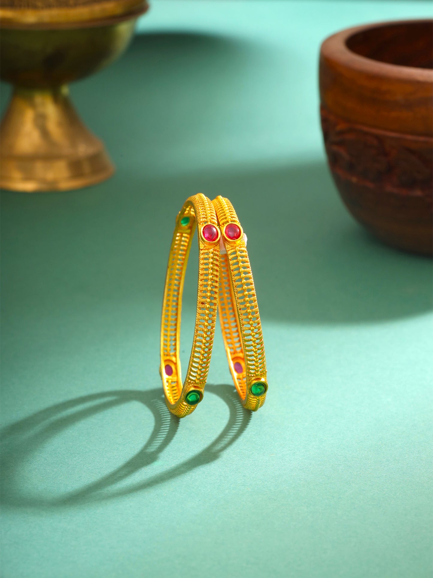Yellow Chimes traditional bracelets - Festive jewelry