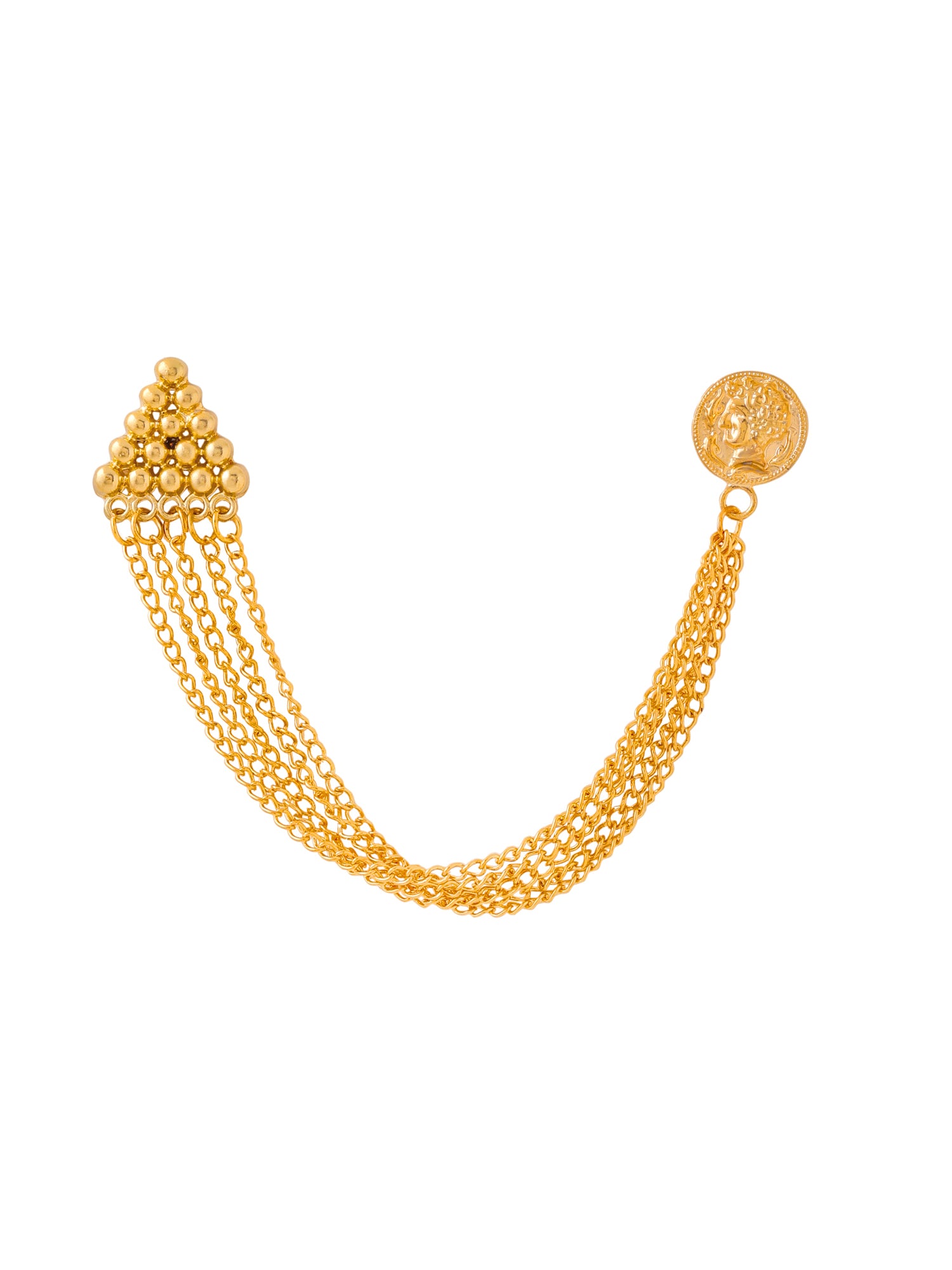 Yellow Chimes elegant gold brooch - Enhances formal wear