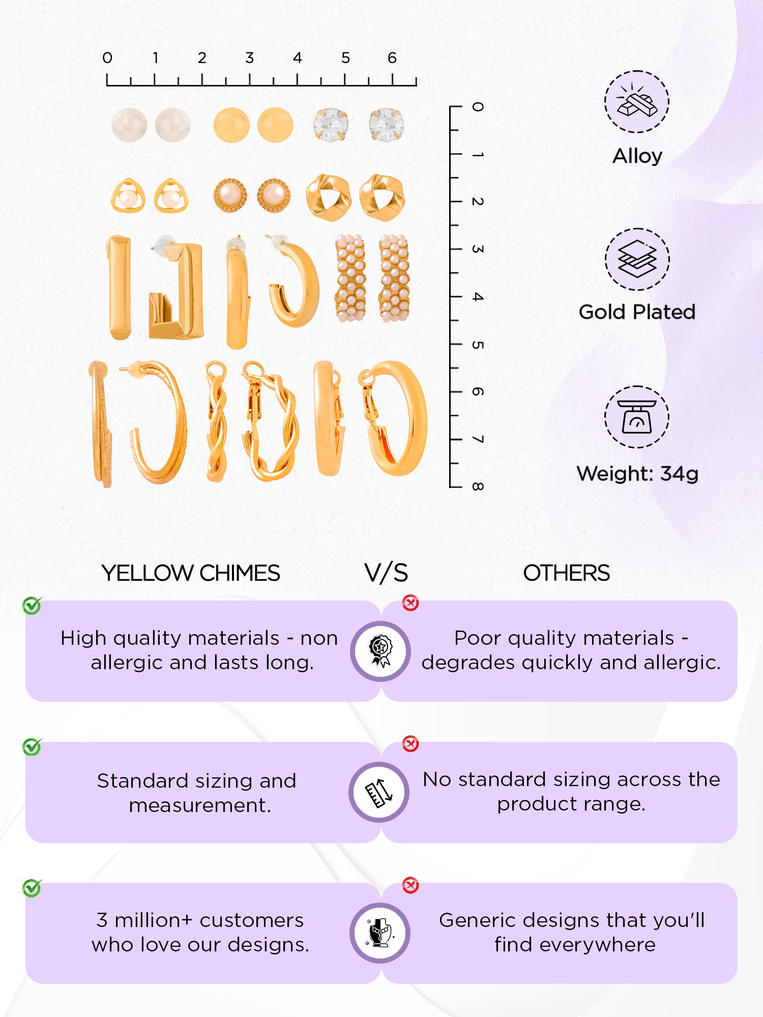 Yellow Chimes Women's Earrings - Gift for Mother's Day