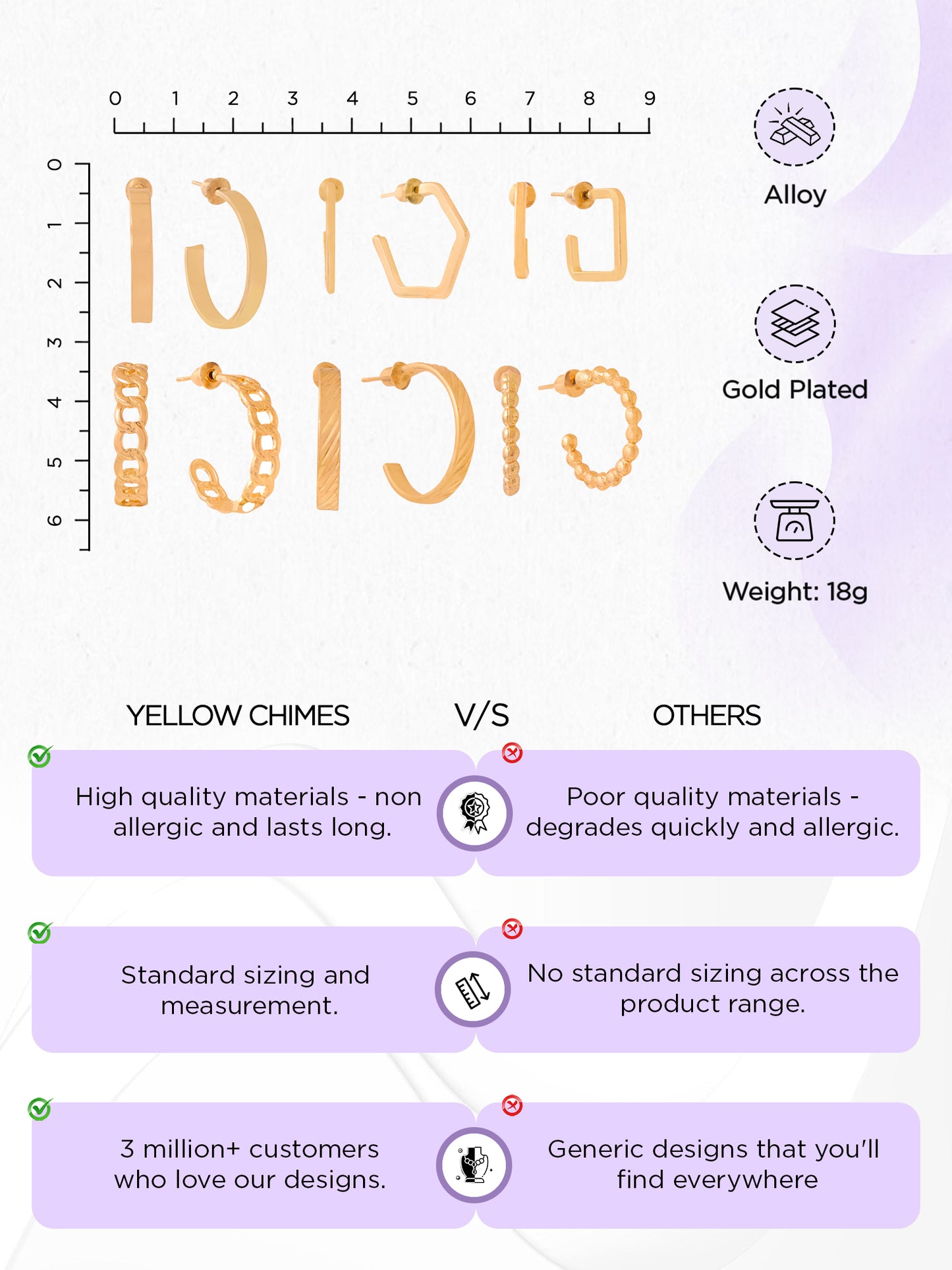 Yellow Chimes earrings - versatile gift option