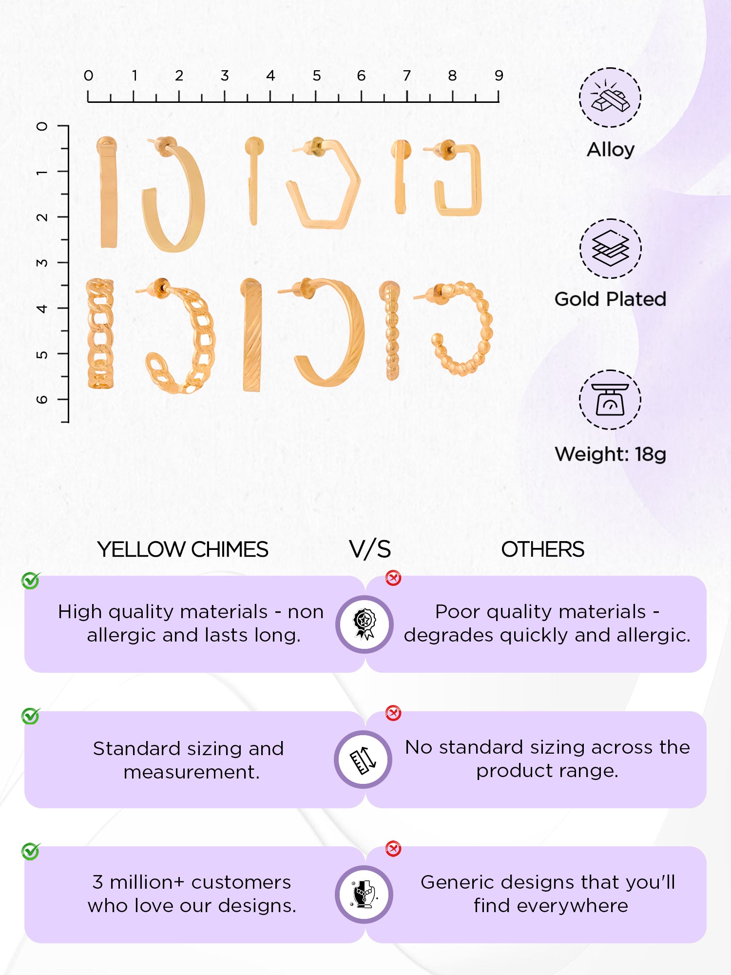 Yellow Chimes earrings - versatile gift option