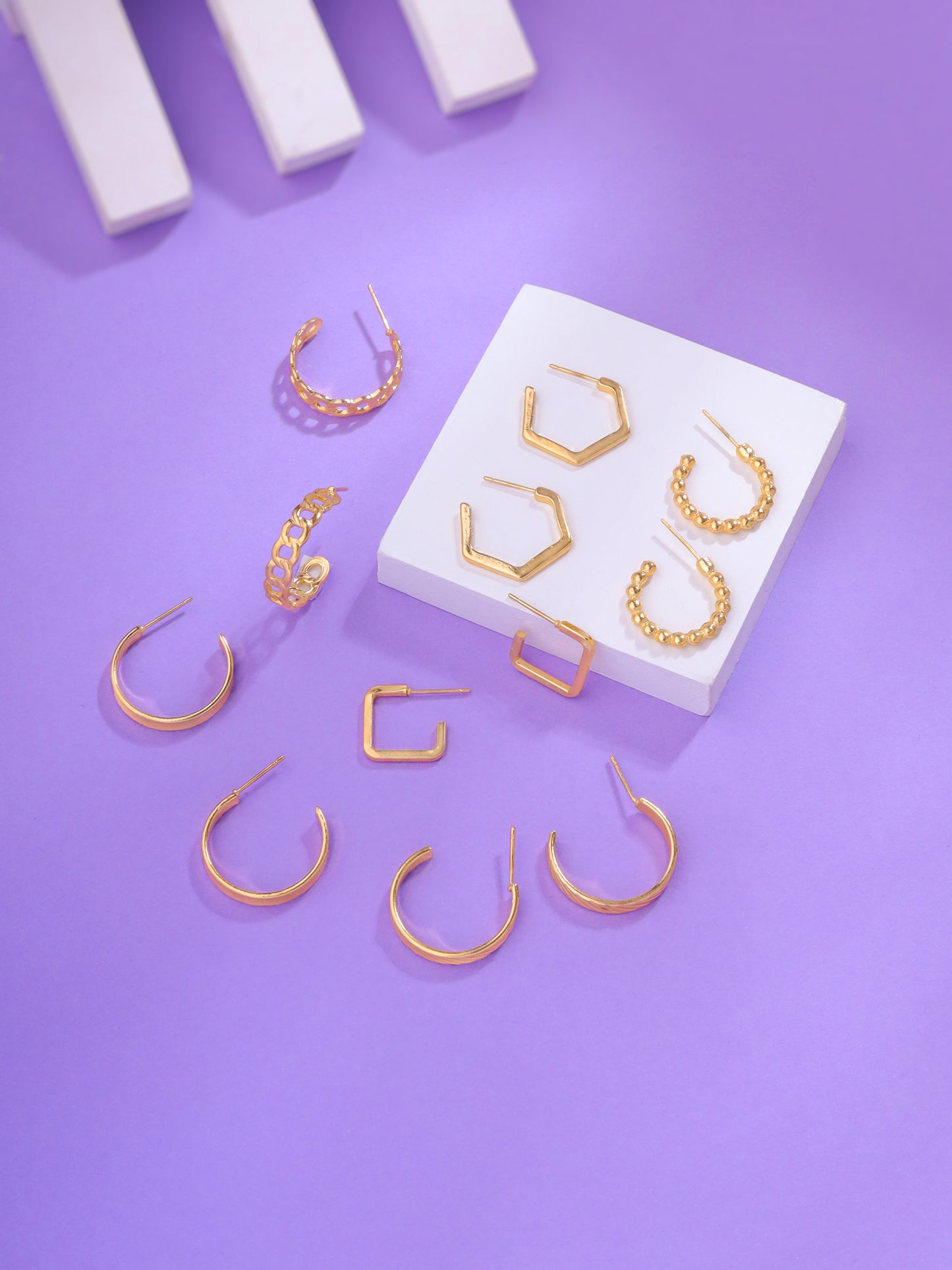 Yellow Chimes gold plated earrings - elegant party accessory