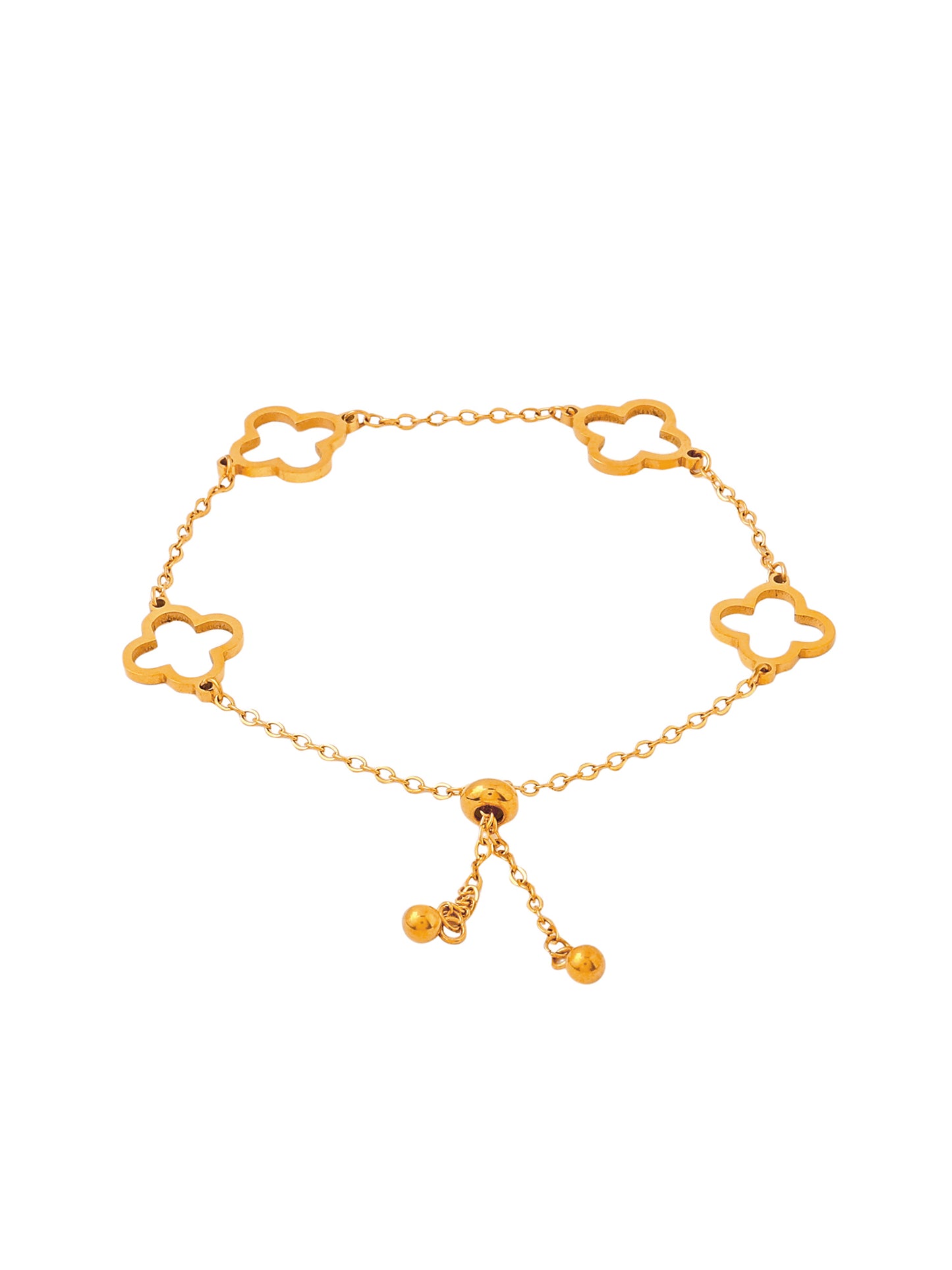 Yellow Chimes gold plated anklet - Elegant party wear