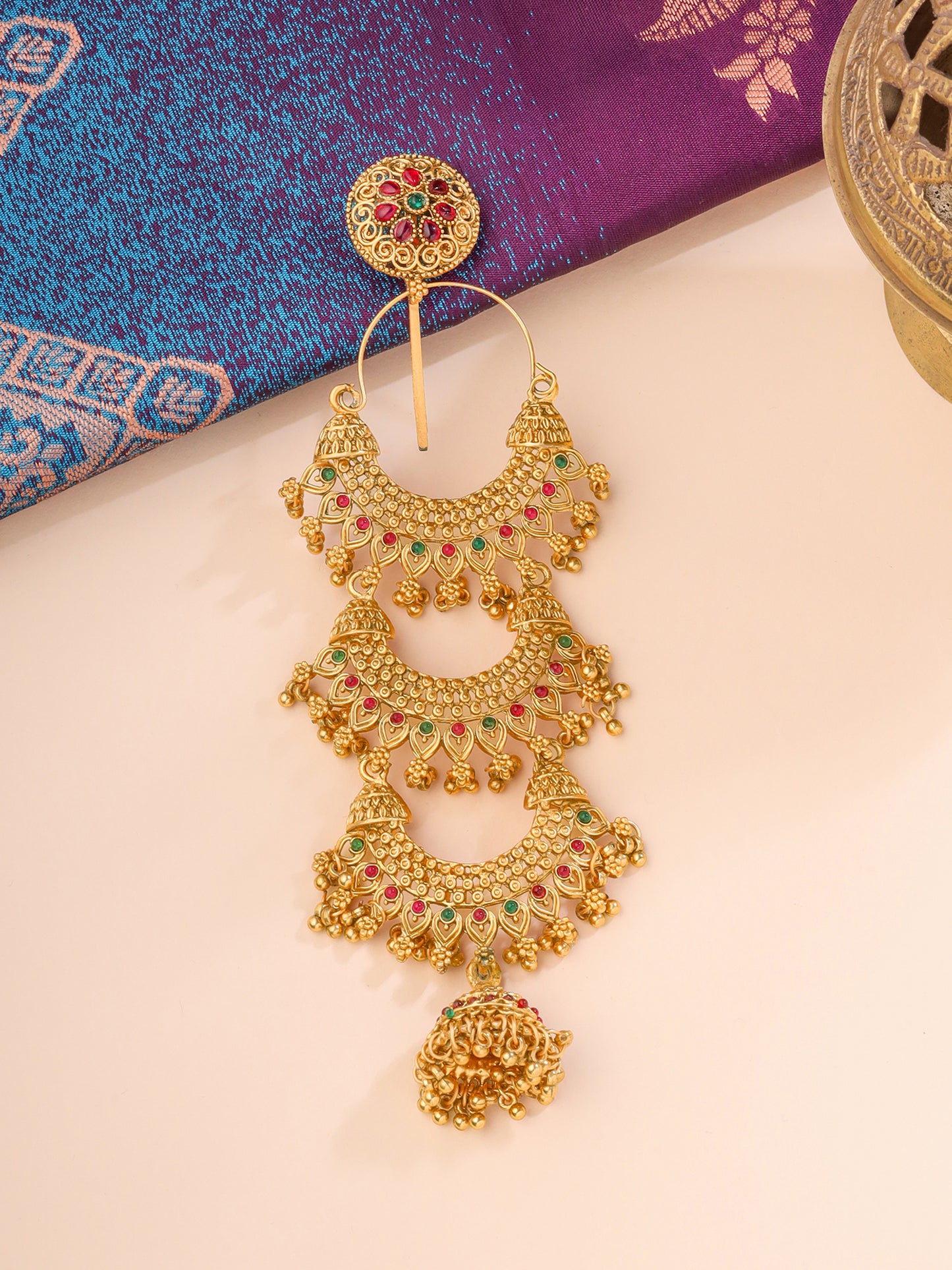 Yellow Chimes bridal hair jewellery - party styling