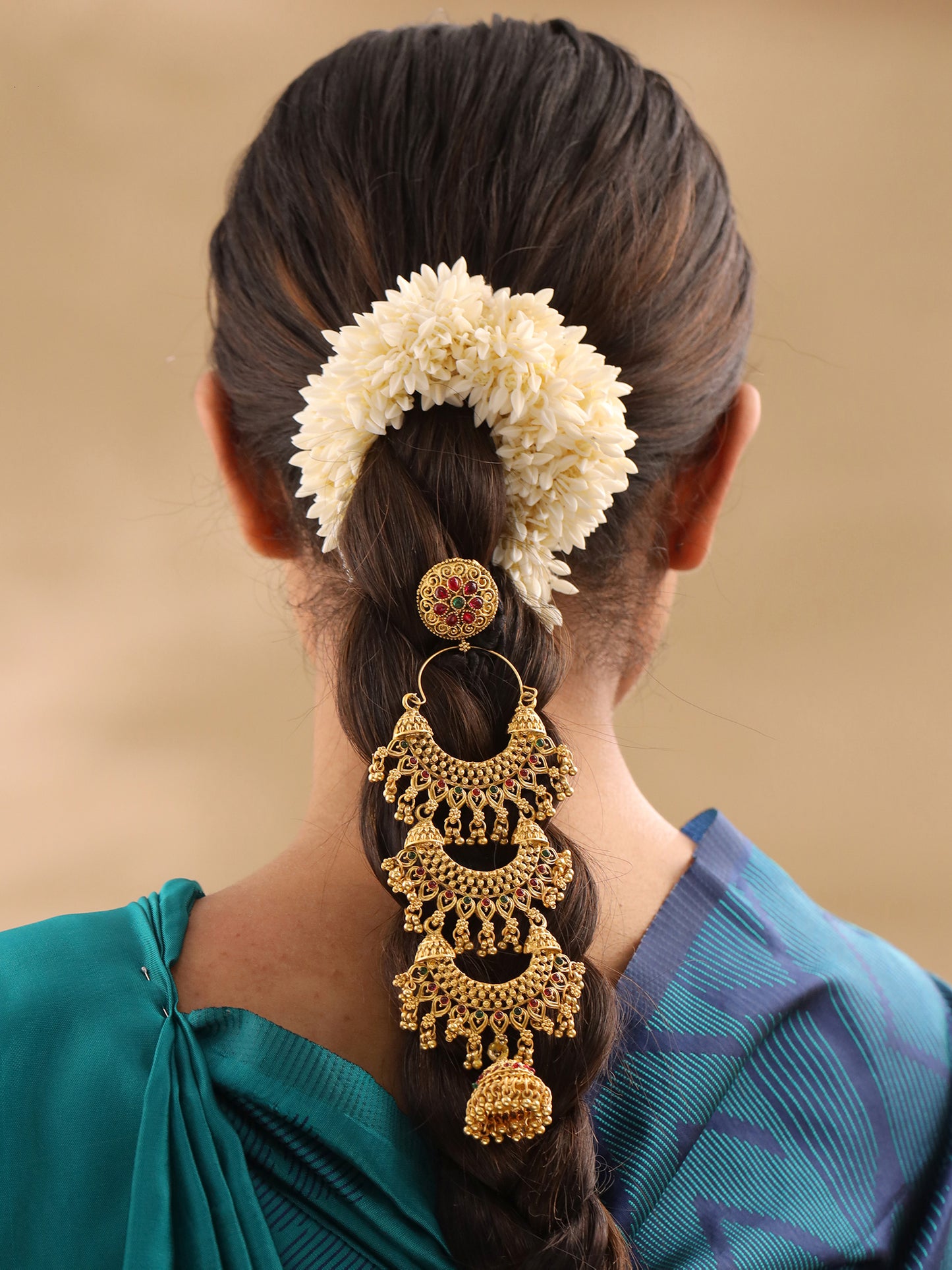 Yellow Chimes gold plated hair accessory - bridal updo