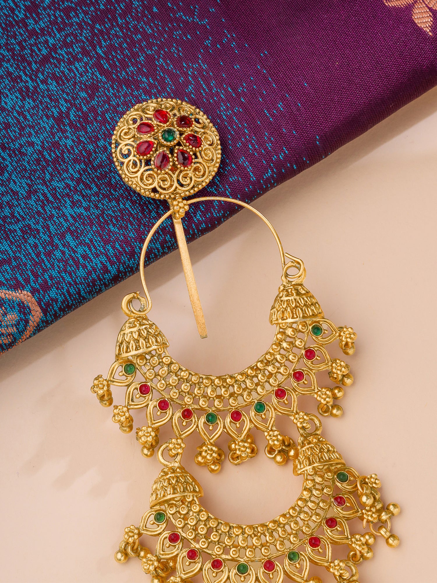 Yellow Chimes bridal juda pin - elegant wedding hairstyle