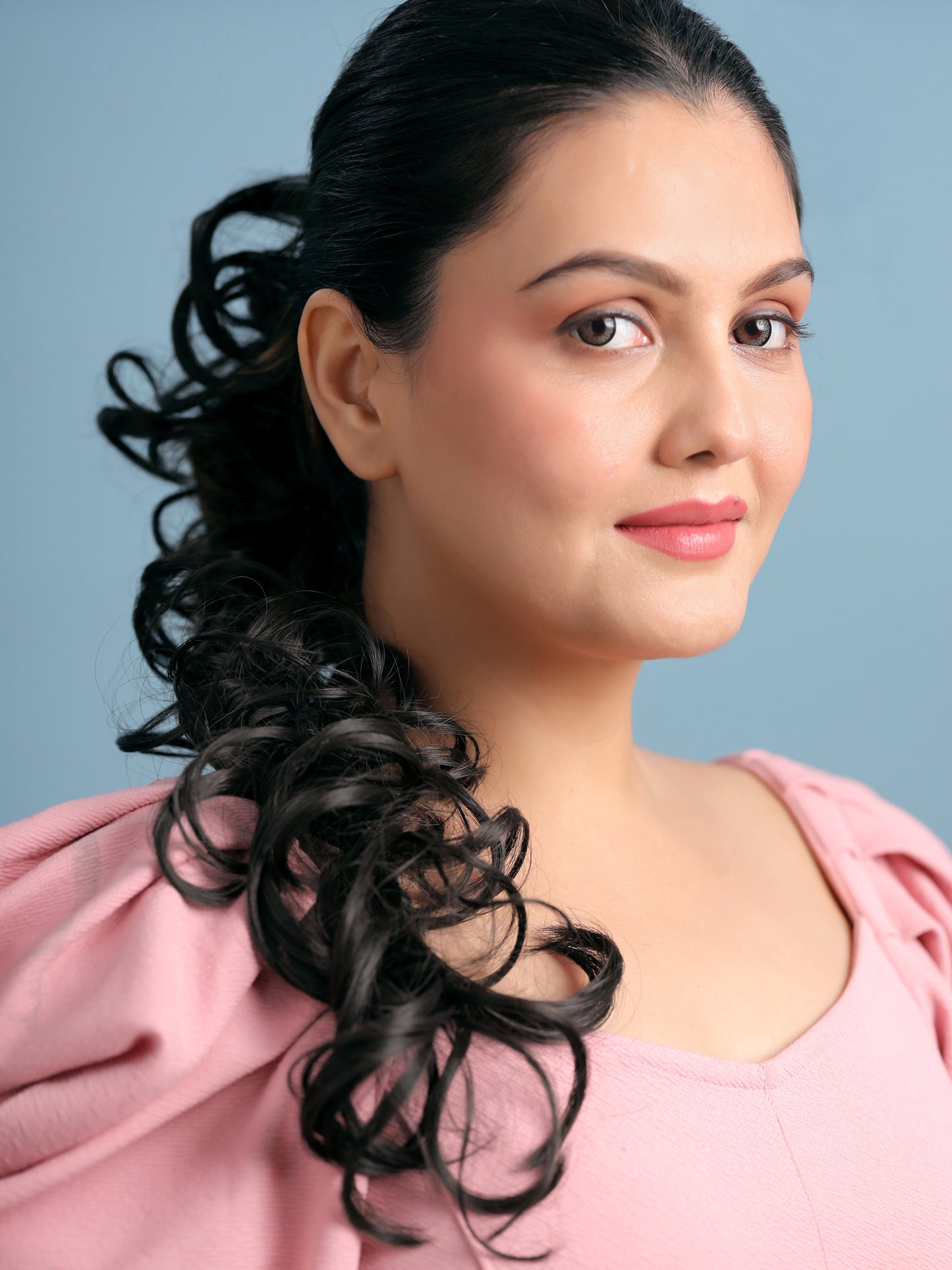 Yellow Chimes hair extensions - elegant hairstyle transformation