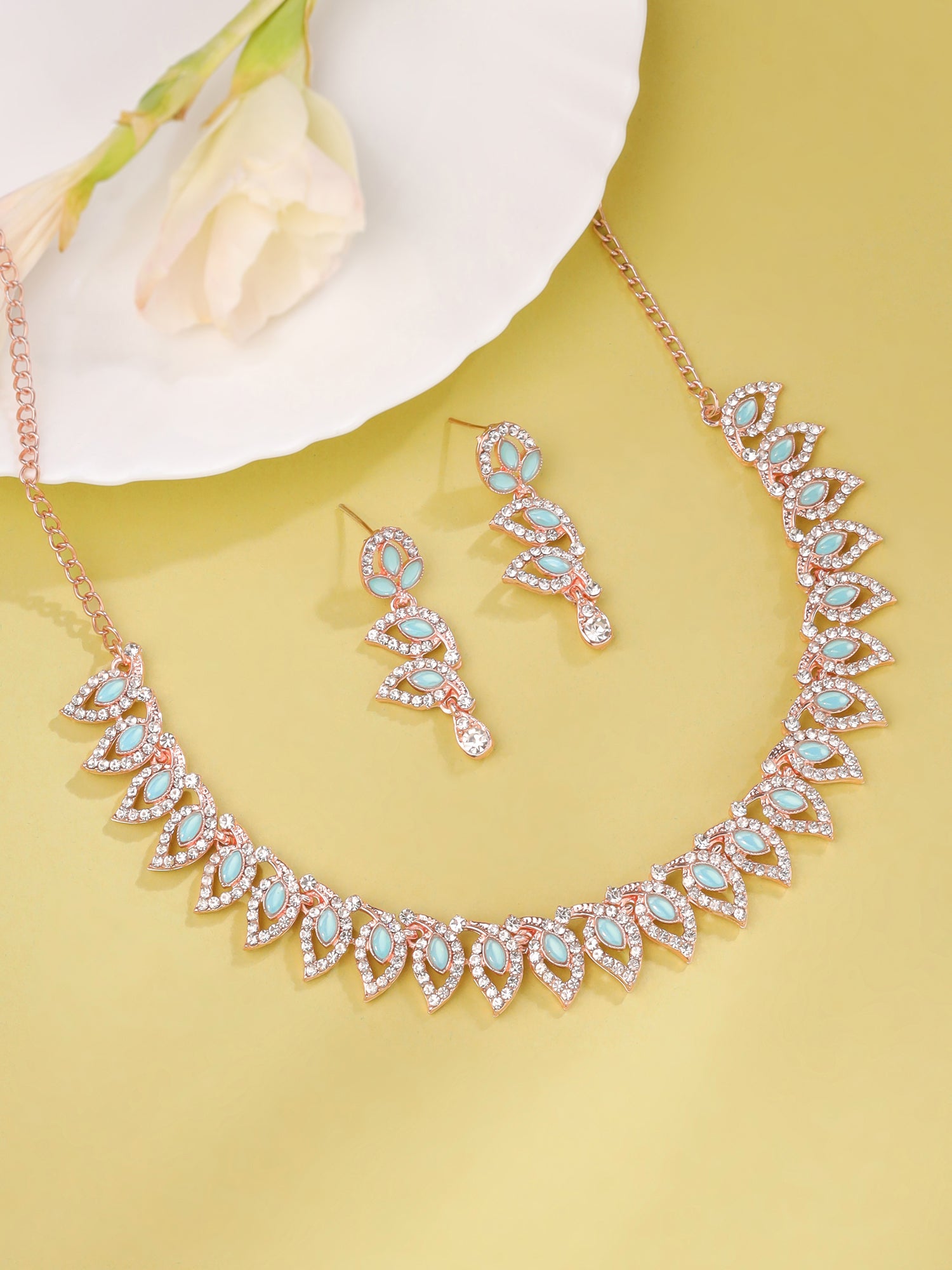 Yellow Chimes Women’s Jewellery Set - Perfect for Special Events