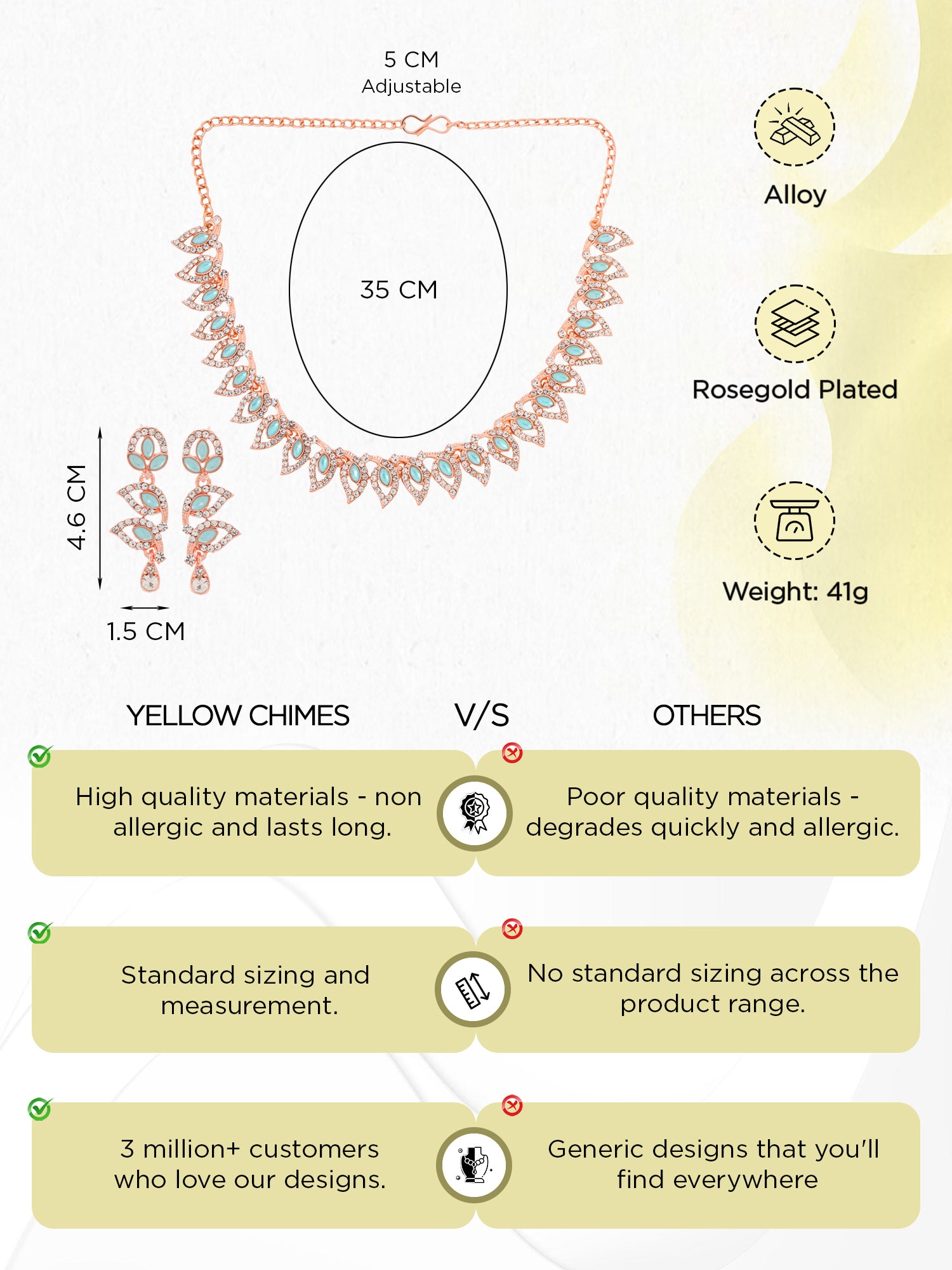 Yellow Chimes Green Stone Jewellery - Gift for Her