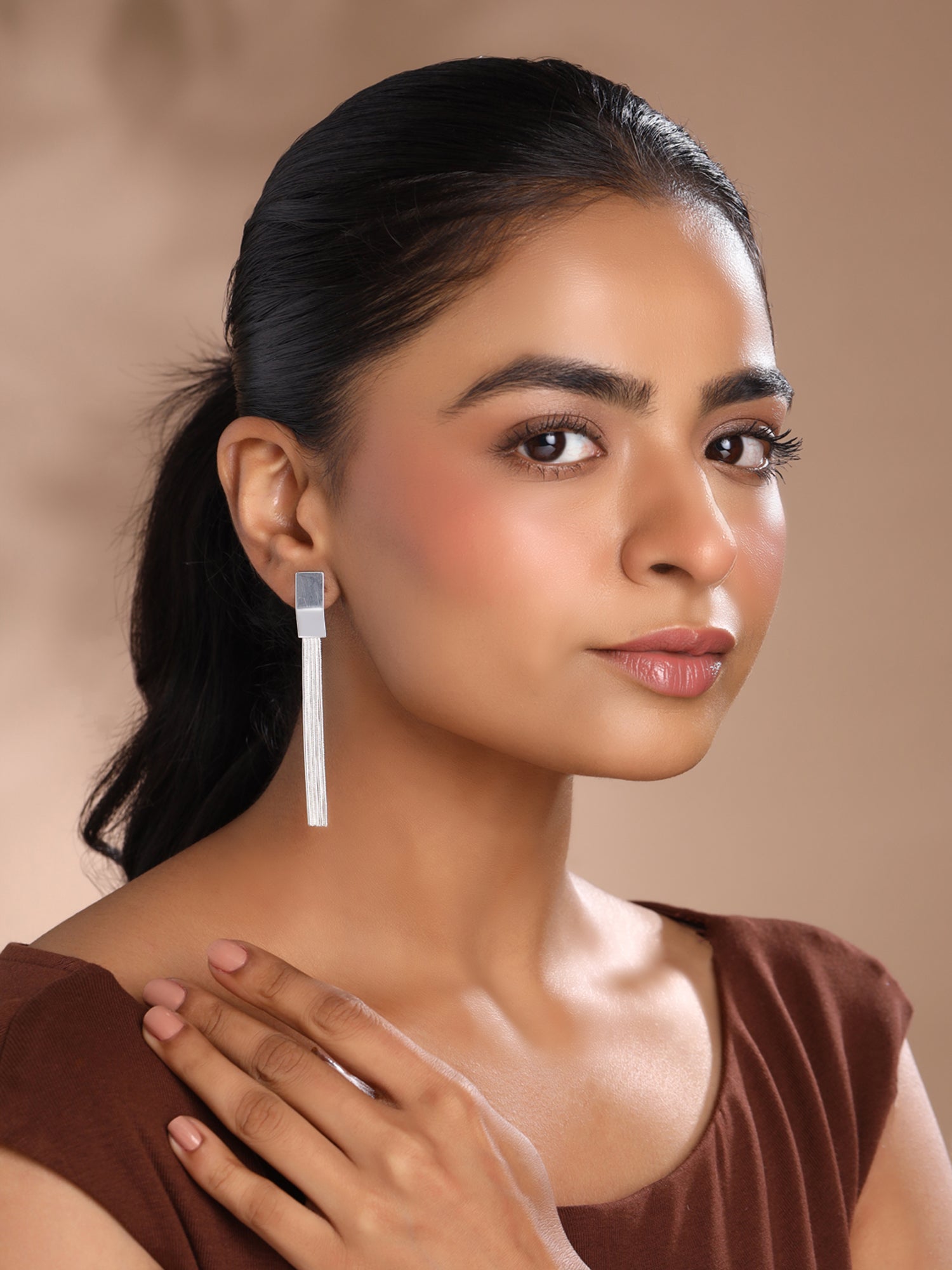 Yellow Chimes gold tone drop earrings - party wear accessory