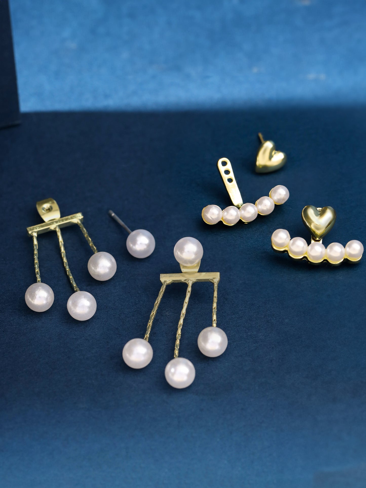 Yellow Chimes pearl studded earrings - perfect for parties