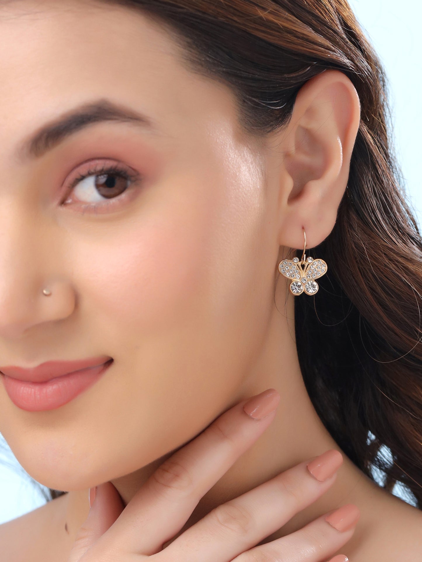 Yellow Chimes gold-toned drop earrings - elegant evening wear