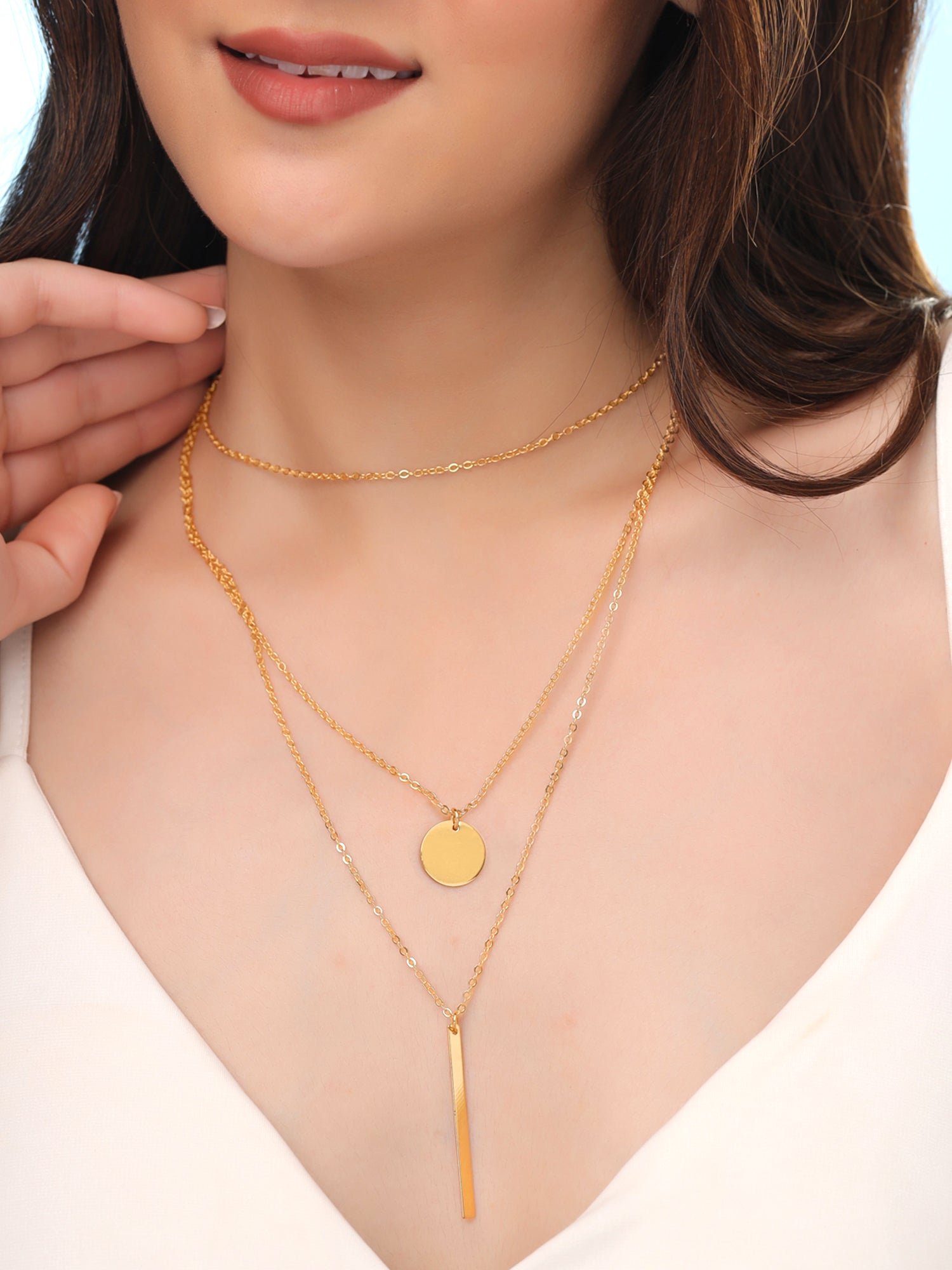 Yellow Chimes Women's Necklace - Chic for office wear