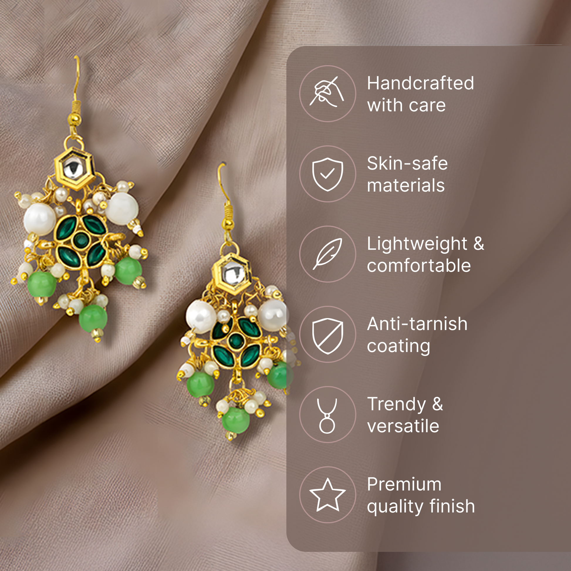 Yellow Chimes gold-plated earrings - wedding accessory