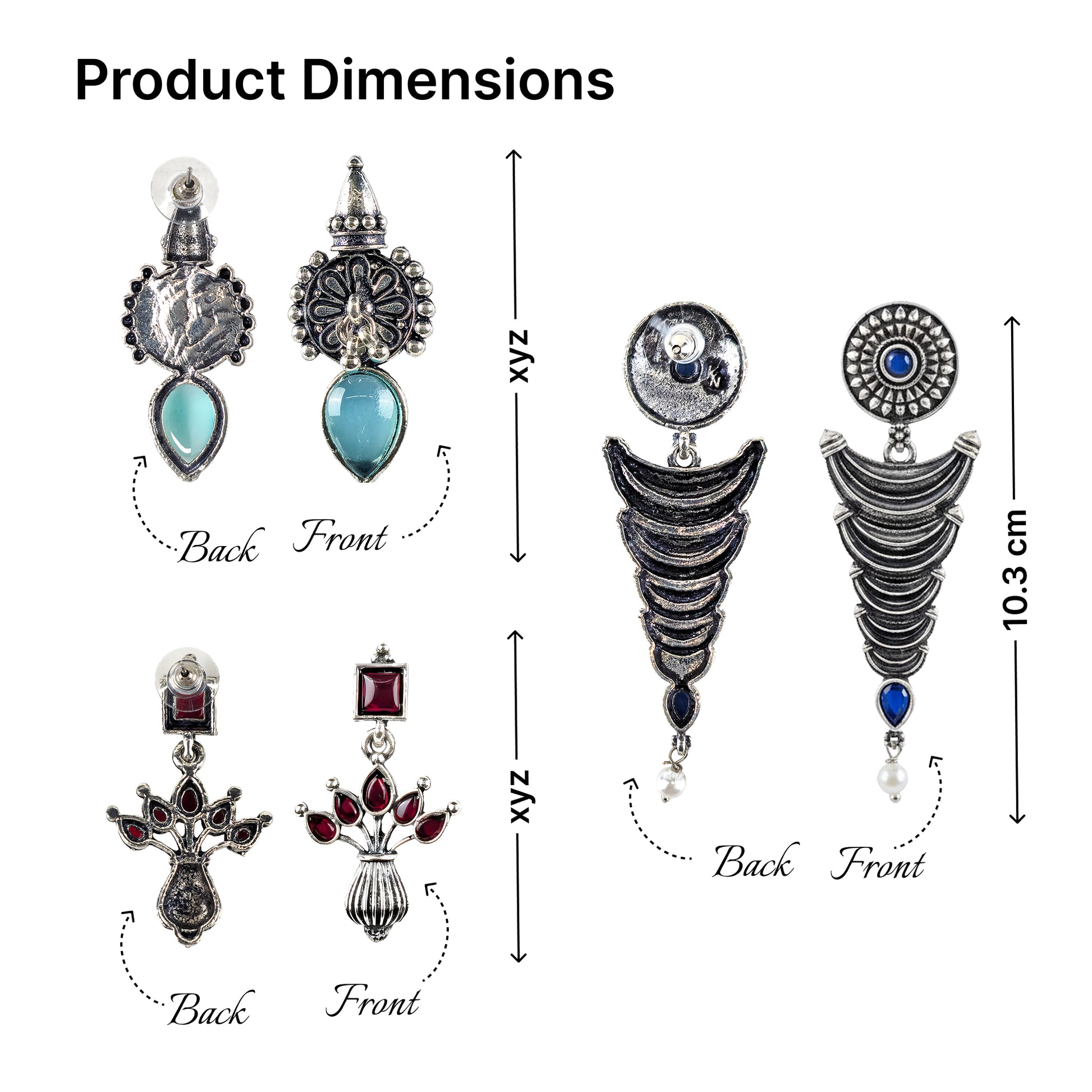 Yellow Chimes oxidised earrings - Long layered dangler for casual outings.