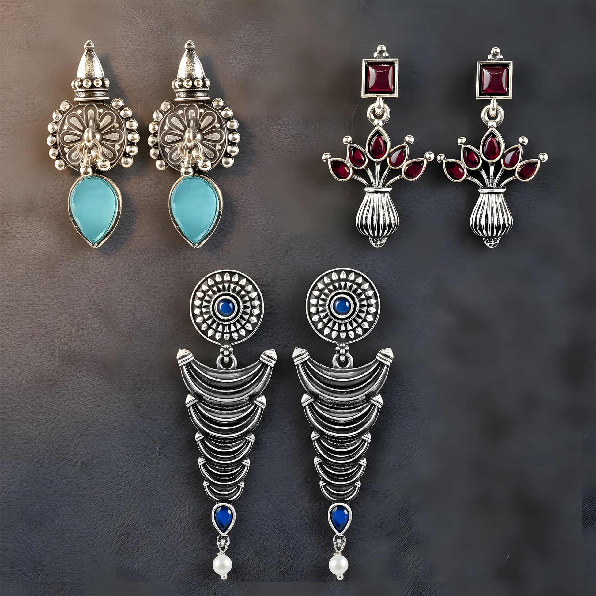 Yellow Chimes oxidised earrings - Lightweight design for comfortable wear.