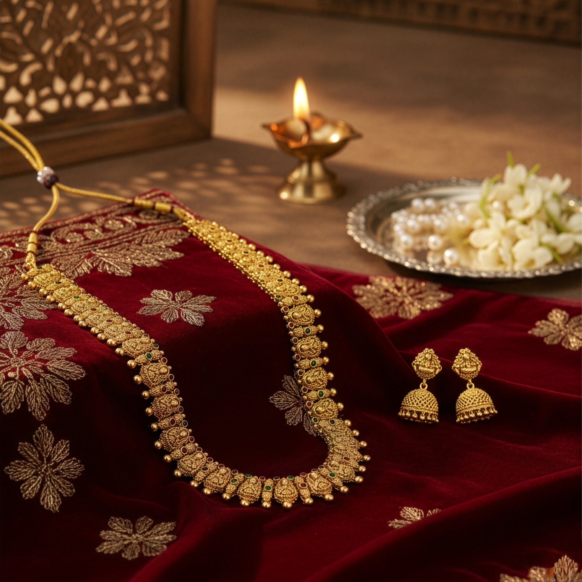 Yellow Chimes jhumka earrings - cultural event accessory