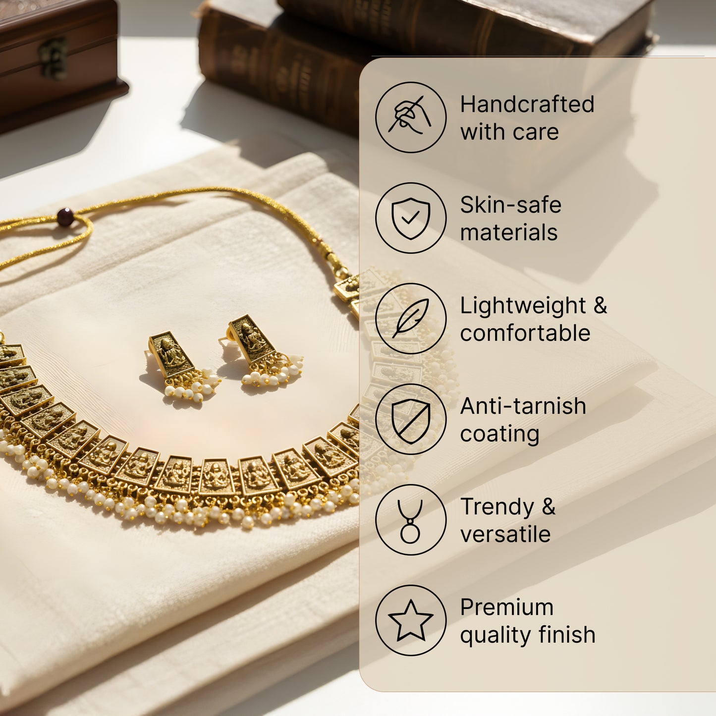 Yellow Chimes matching earrings - pooja celebration jewelry