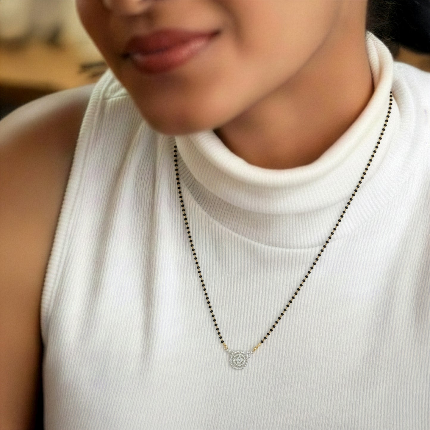 Yellow Chimes elegant mangalsutra - versatile styling