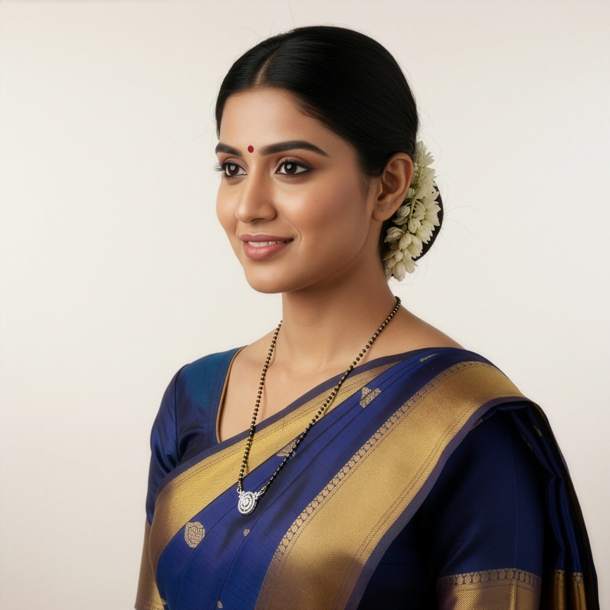 Yellow Chimes zircon studded mangalsutra - traditional jewellery