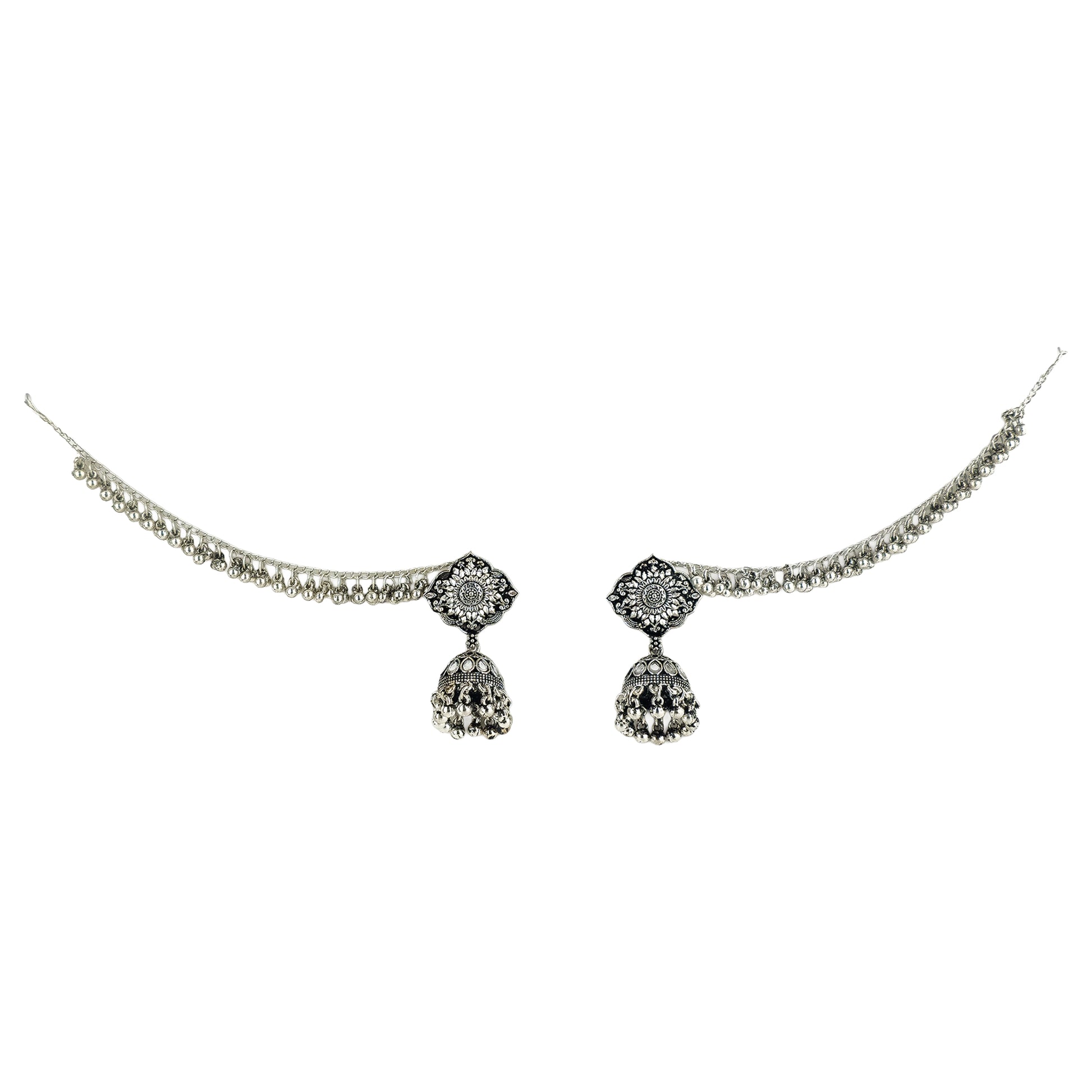 Yellow Chimes ethnic jhumka set - everyday wear