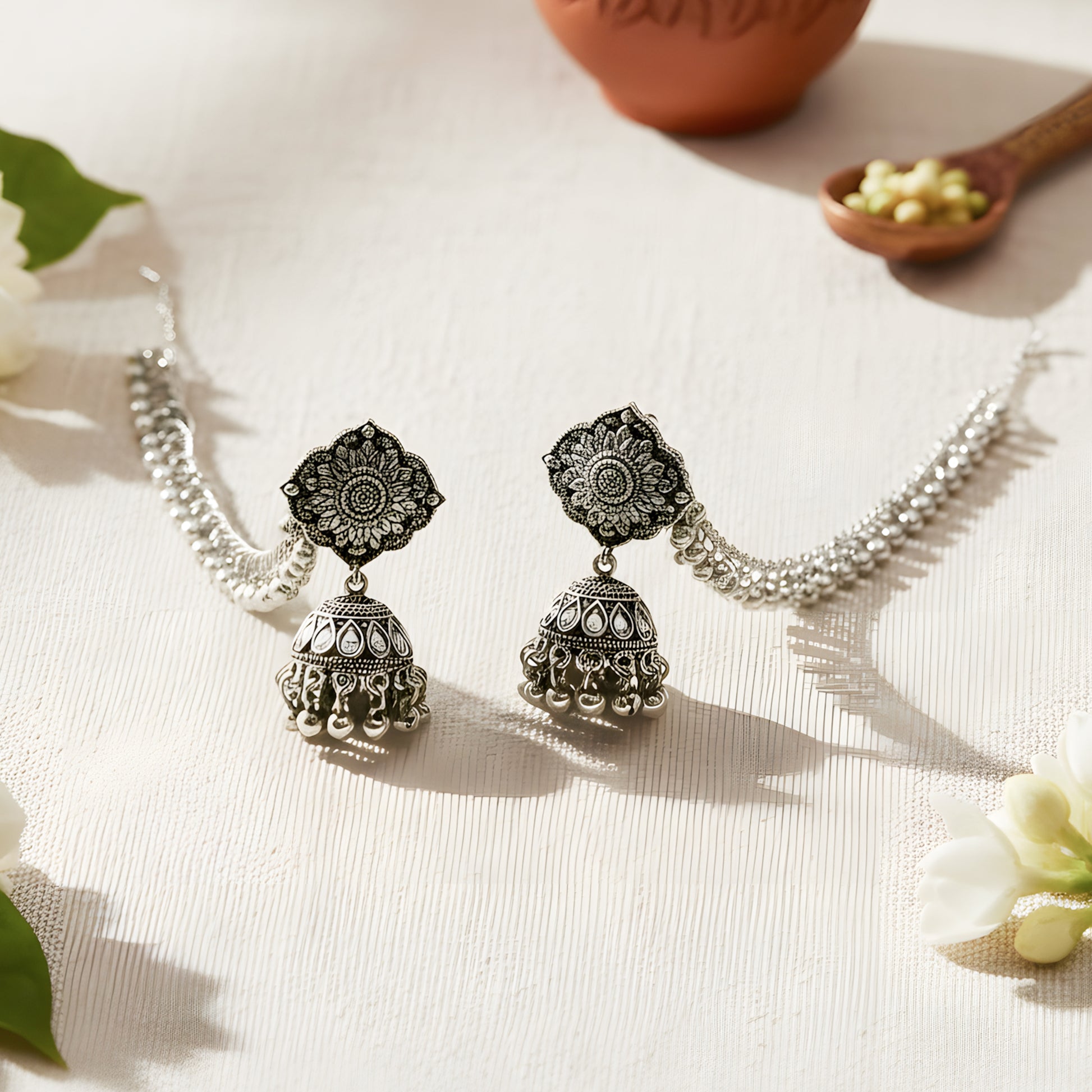 Yellow Chimes jhumka earrings - cultural celebrations
