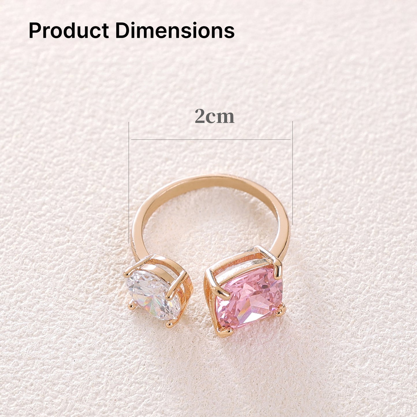 Yellow Chimes adjustable crystal ring - perfect for parties