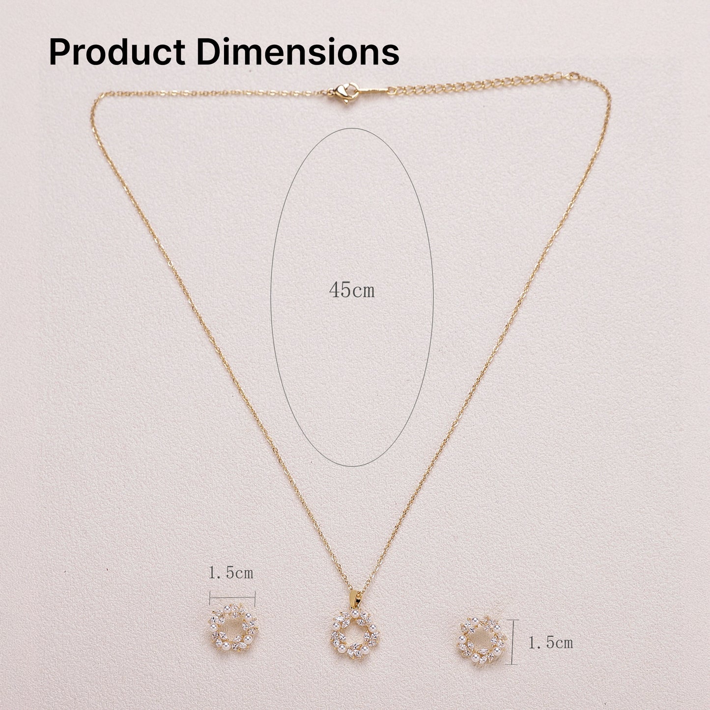 Yellow Chimes crystal earrings with necklace - fashionable office wear