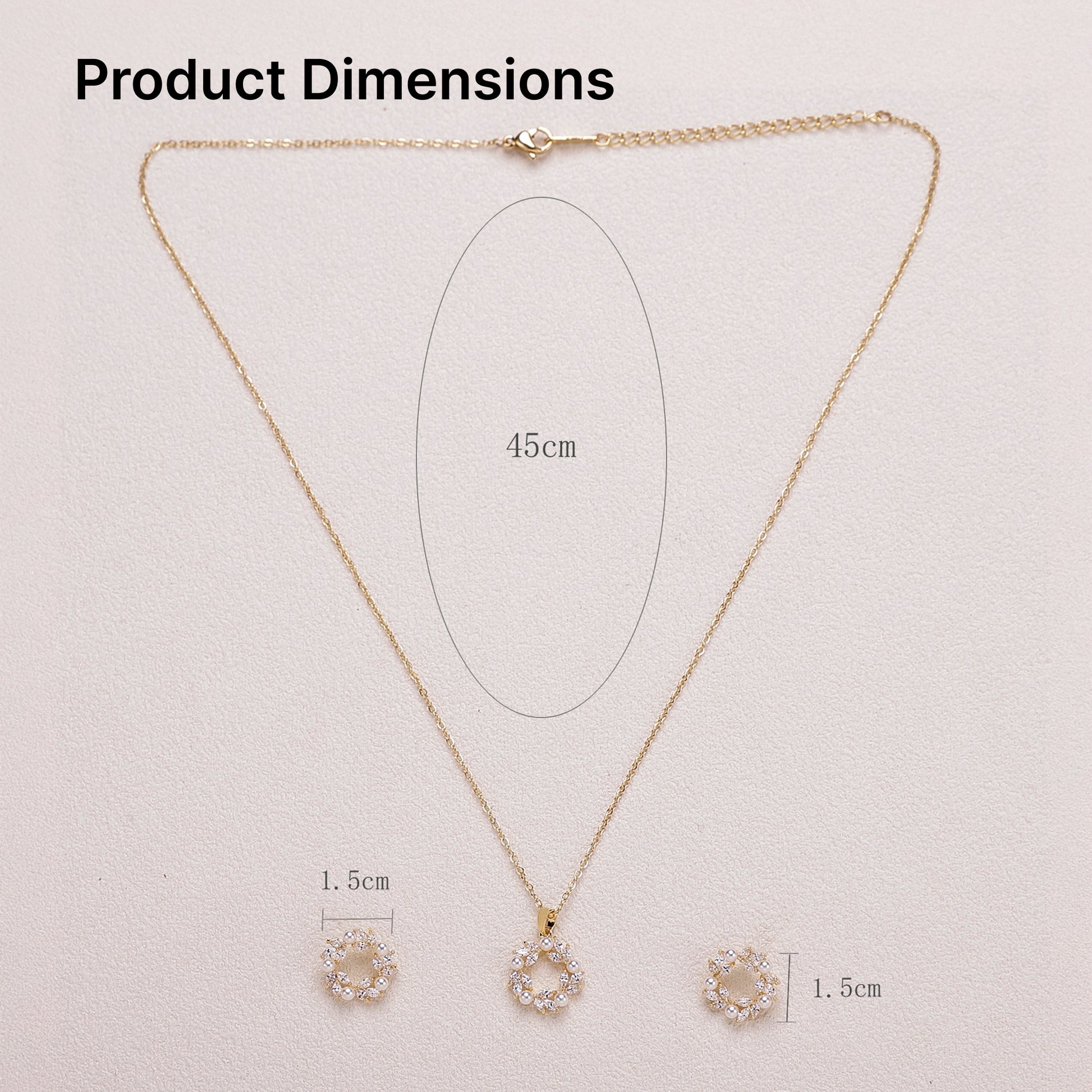 Yellow Chimes crystal earrings with necklace - fashionable office wear
