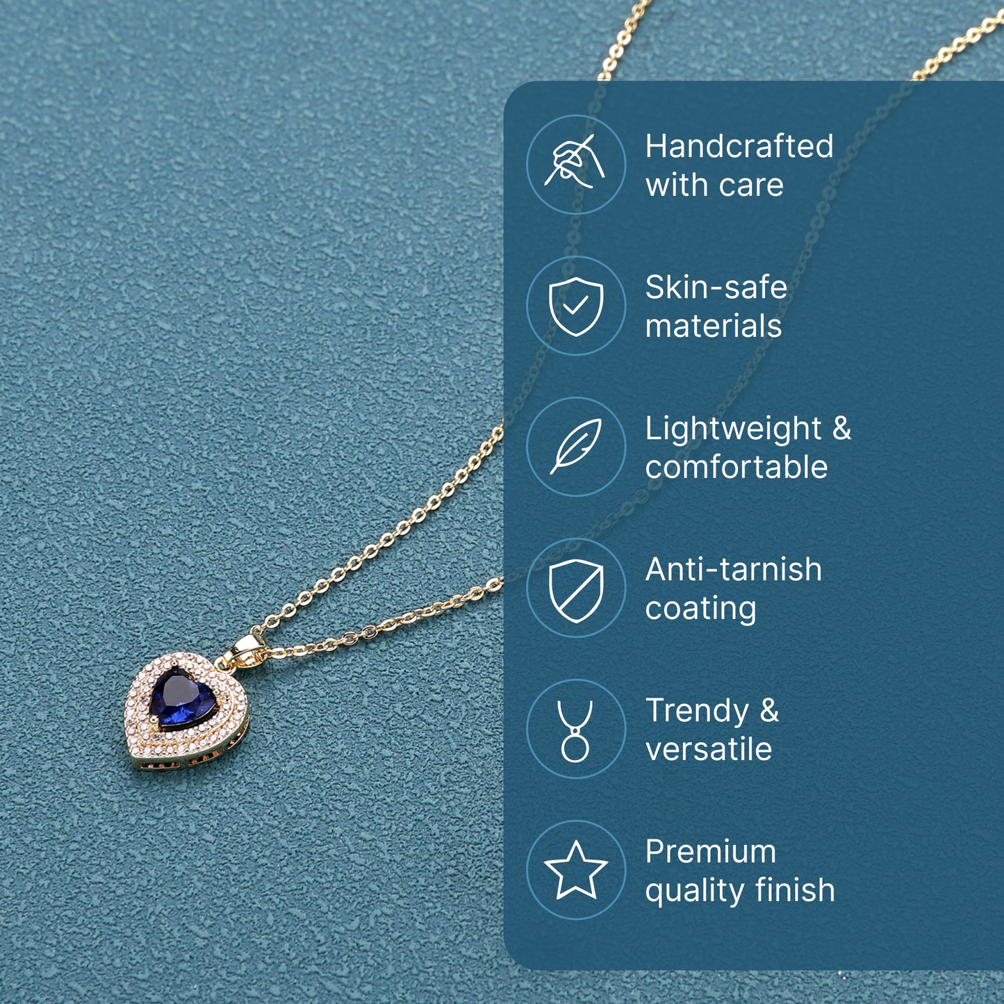 Yellow Chimes blue stone necklace set - elegant party wear
