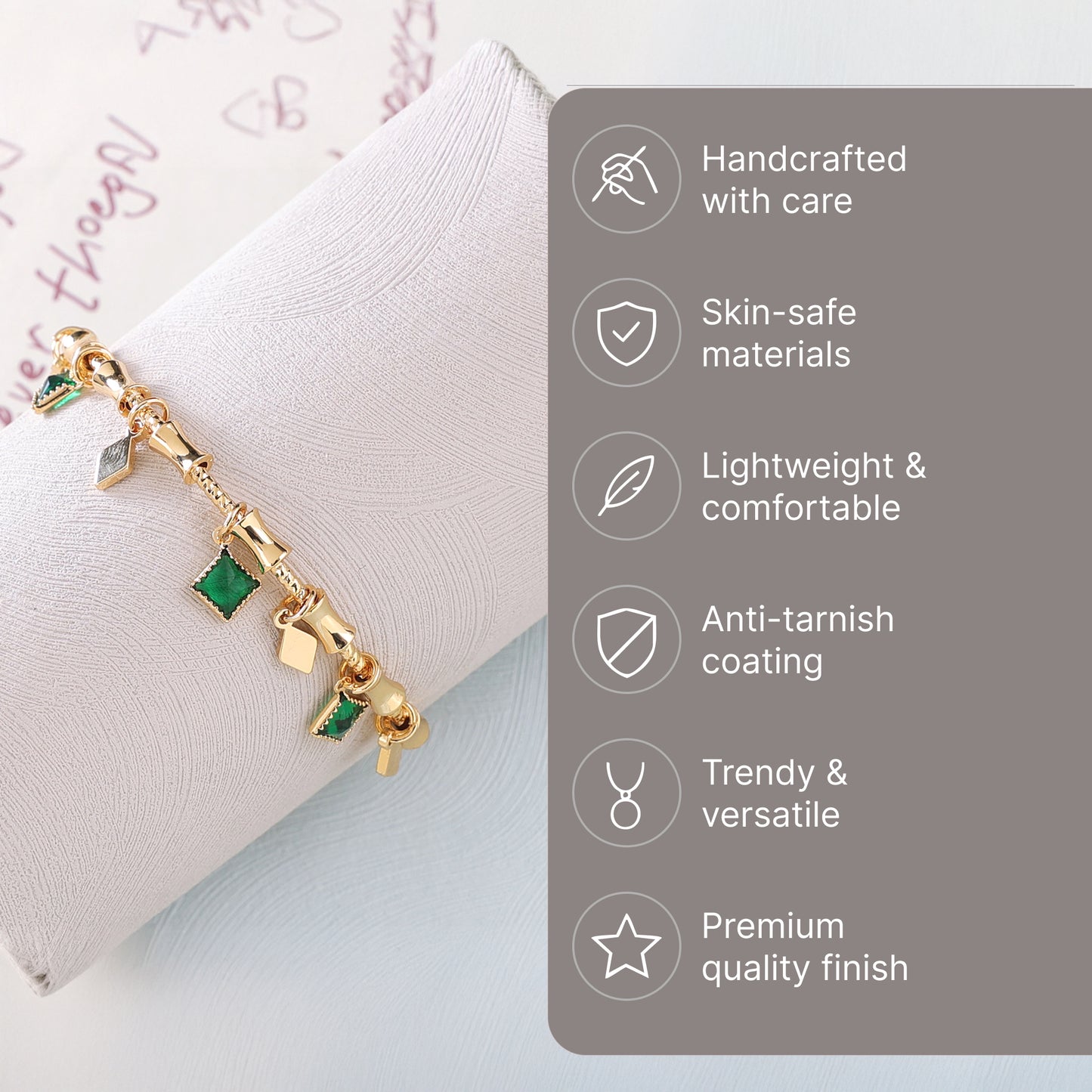 Yellow Chimes Gold Plated Charm Bracelet - Casual Wear