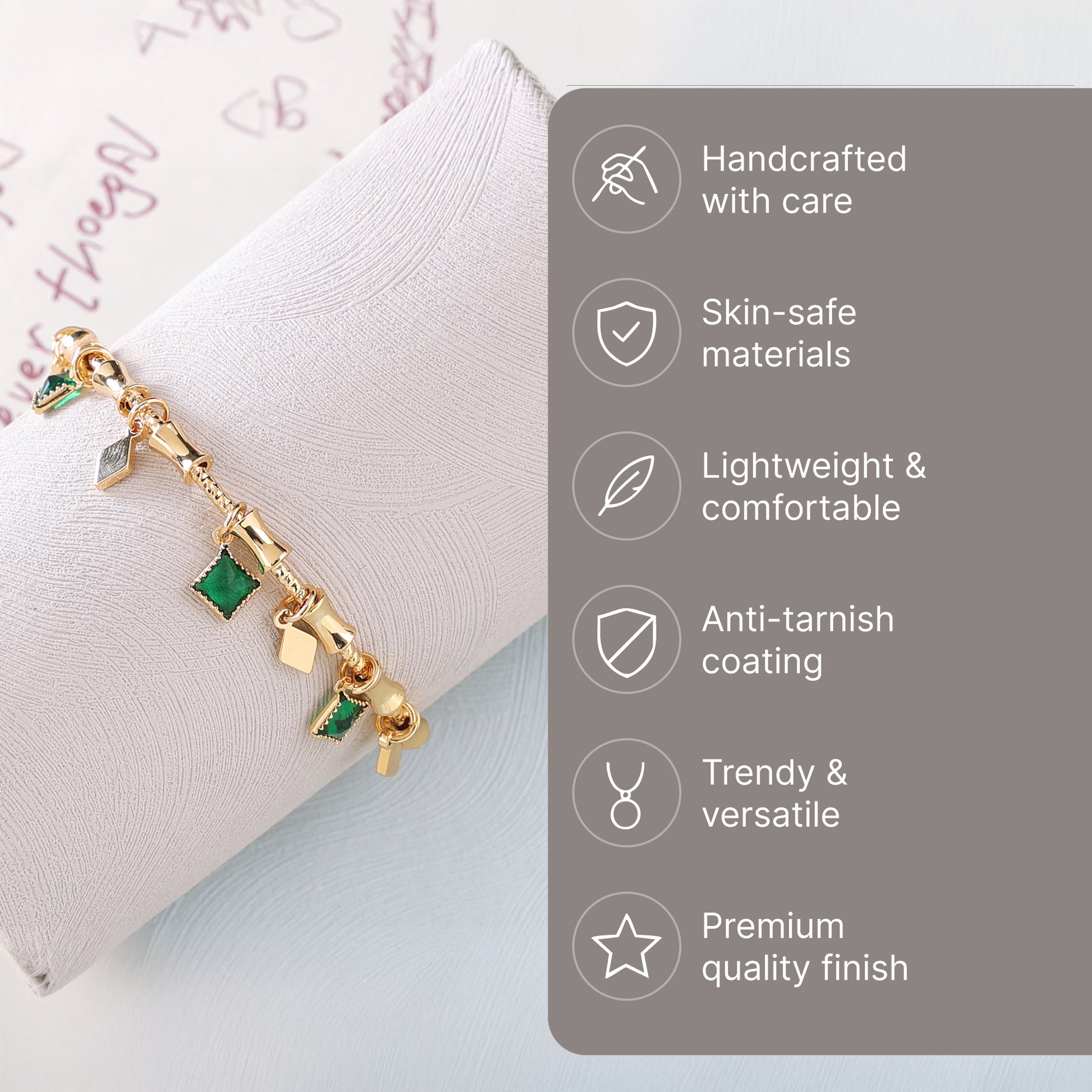 Yellow Chimes Gold Plated Charm Bracelet - Casual Wear
