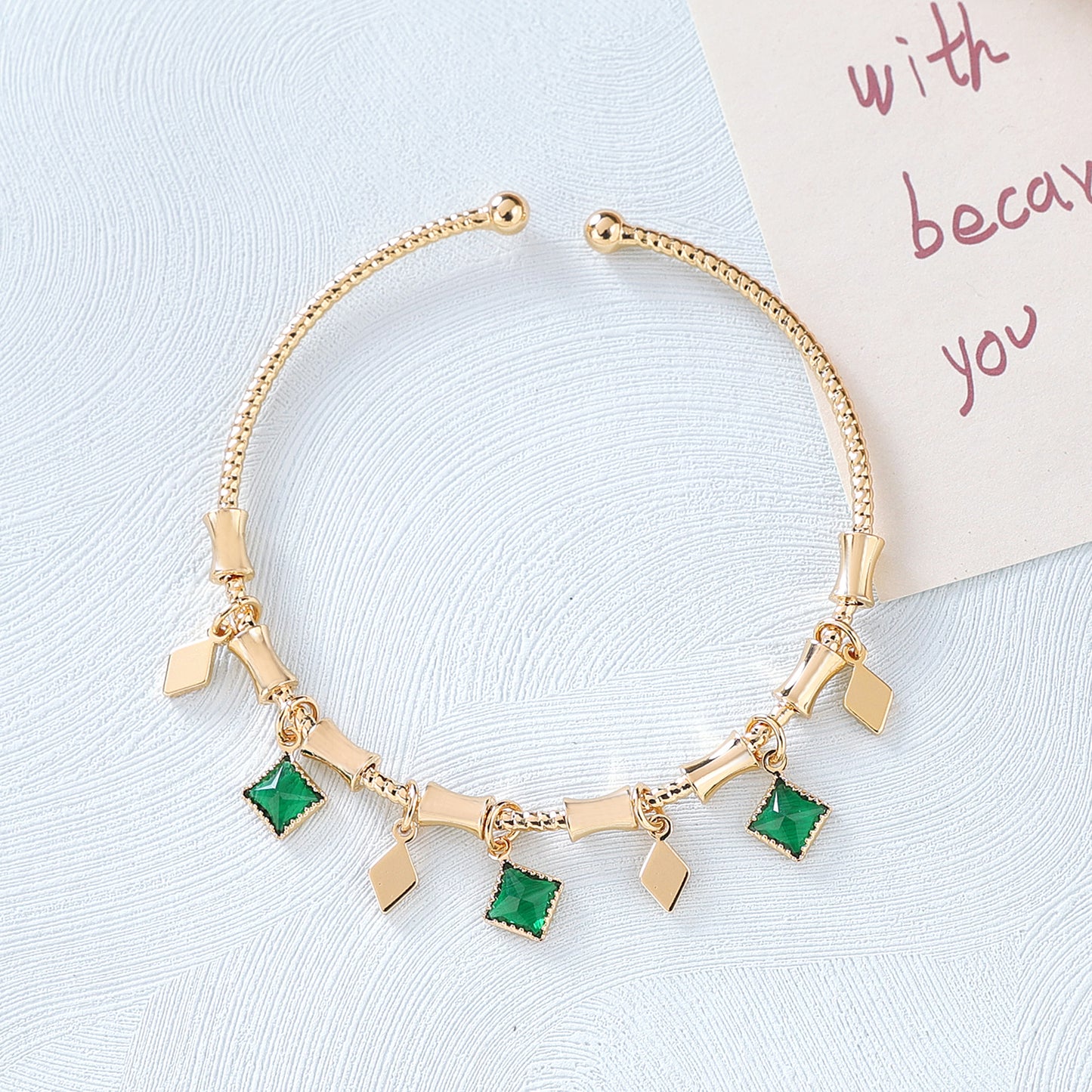 Yellow Chimes Gold Plated Charm Bracelet - Birthday Gift