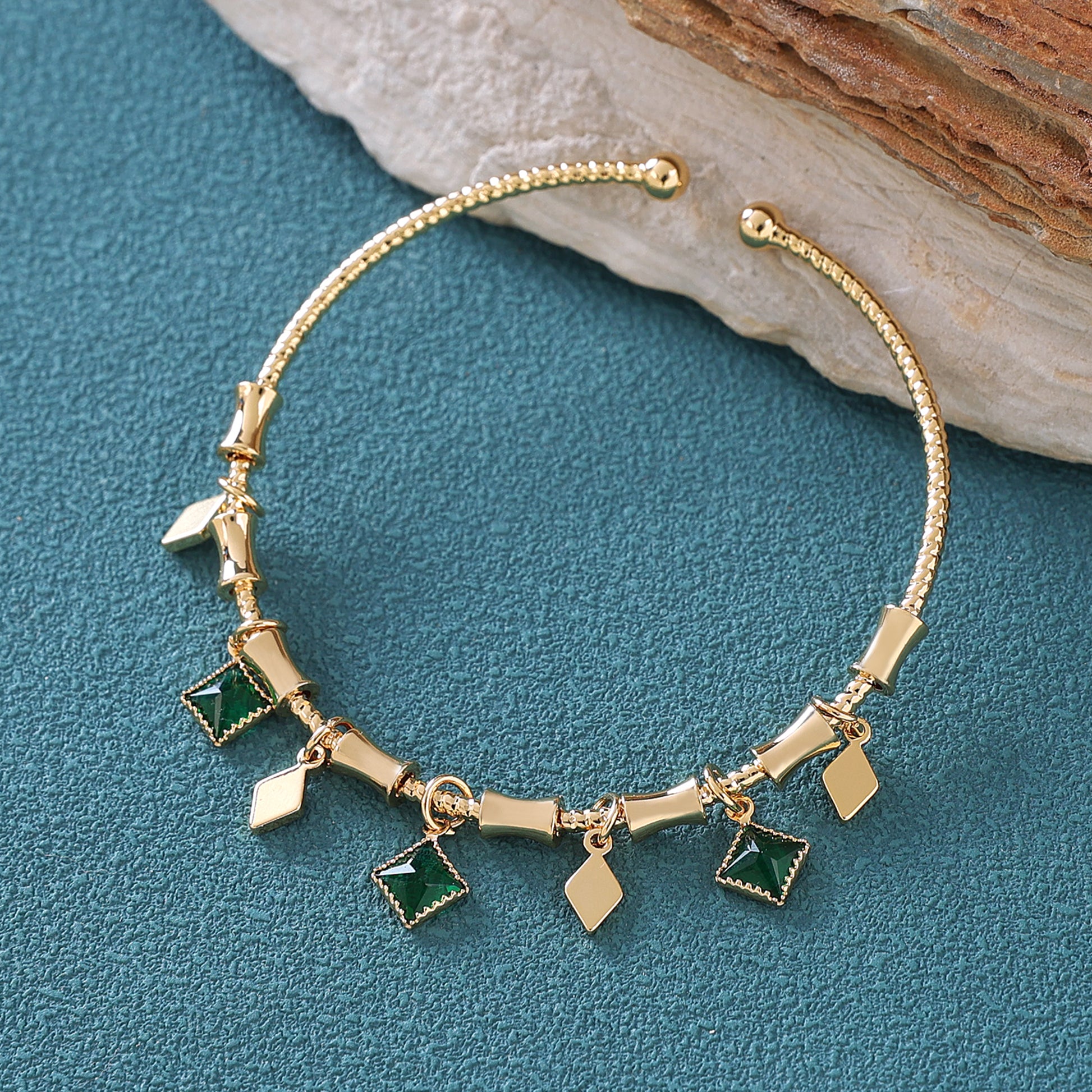 Yellow Chimes Gold Plated Charm Bracelet - Office Style