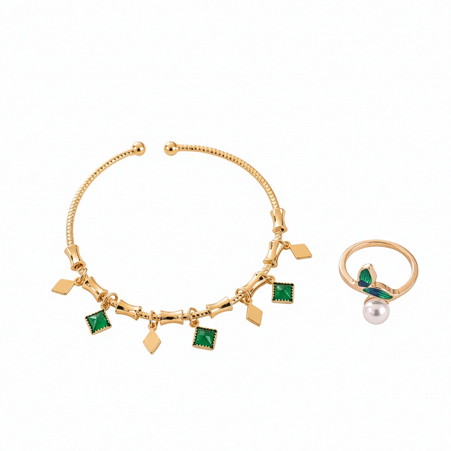 Yellow Chimes Elegant Ring Combo - Perfect for Special Occasions