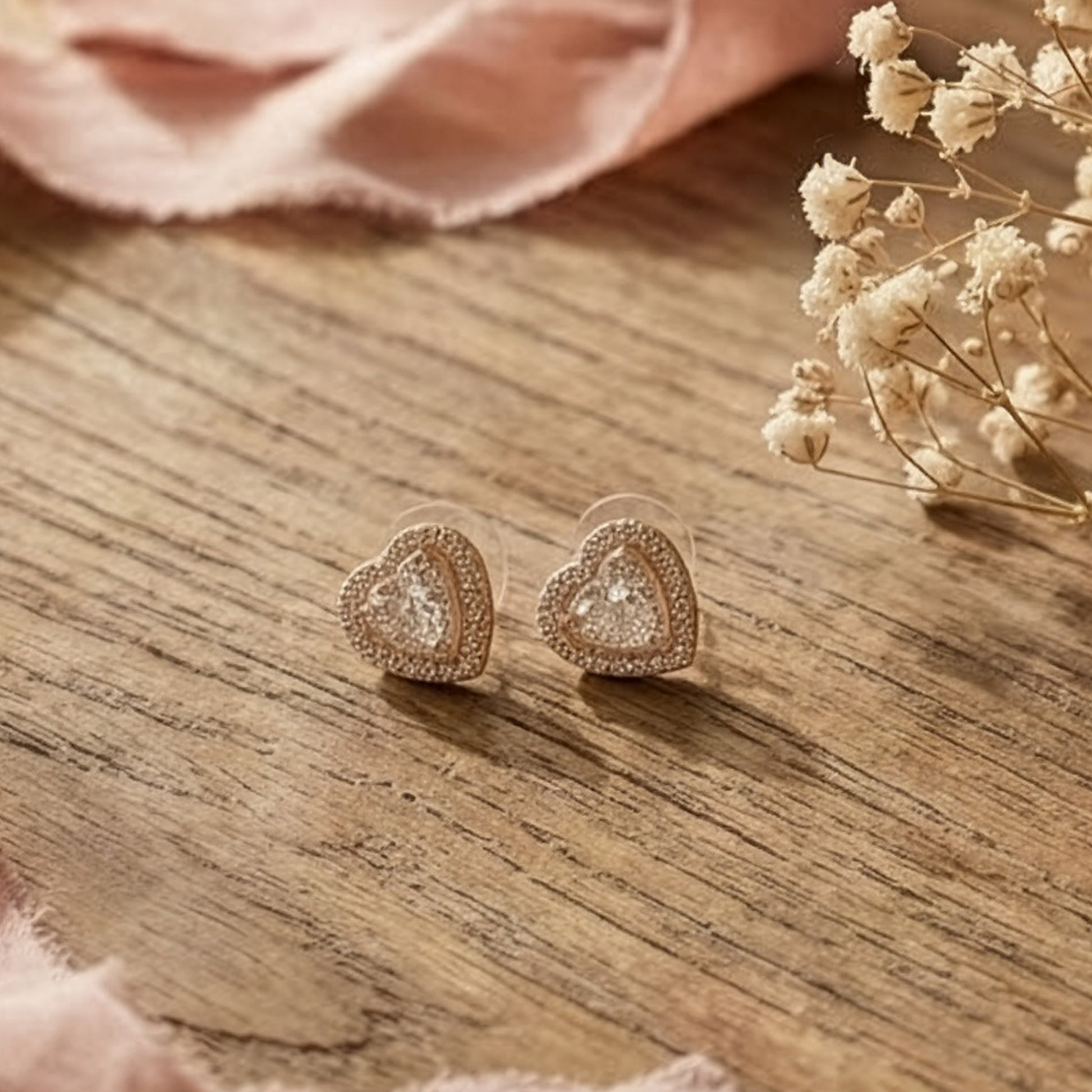 Yellow Chimes beautiful heart earrings - stylish gift for women