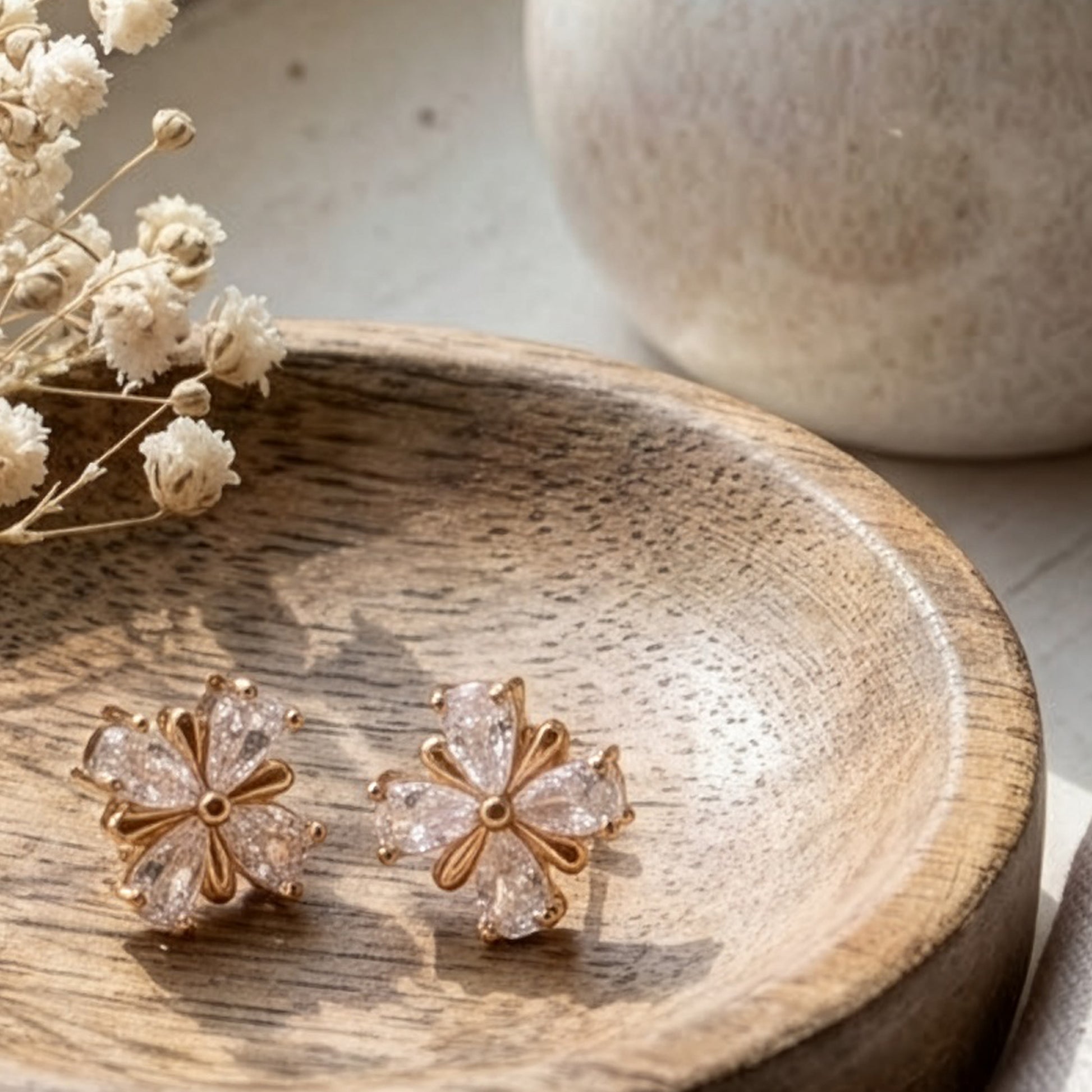Yellow Chimes elegant earrings - festive jewelry style