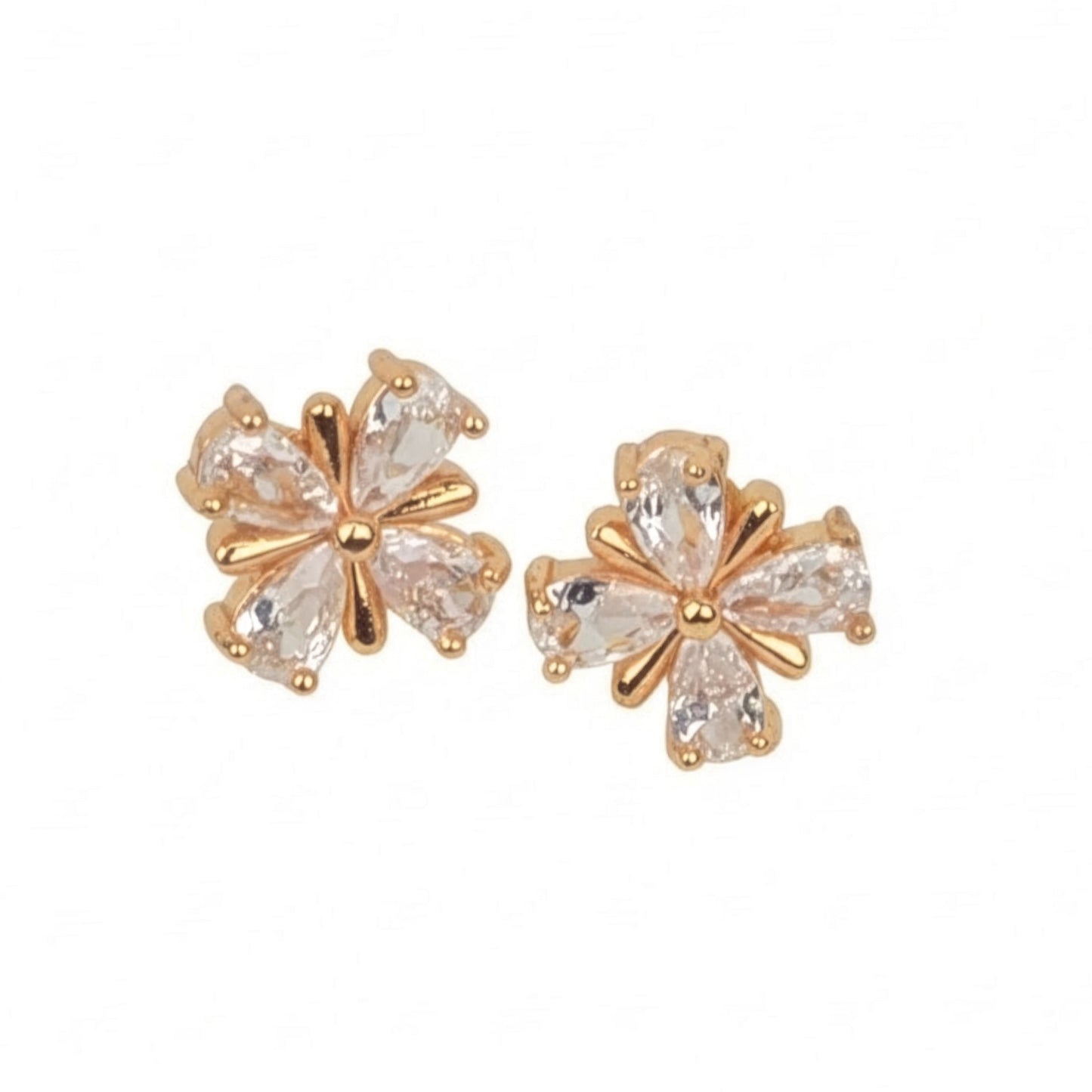 Yellow Chimes rose gold earrings - women's fashion piece