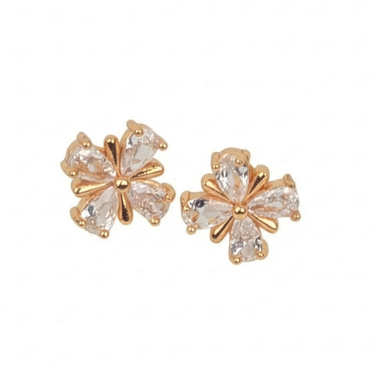 Yellow Chimes rose gold earrings - women's fashion piece