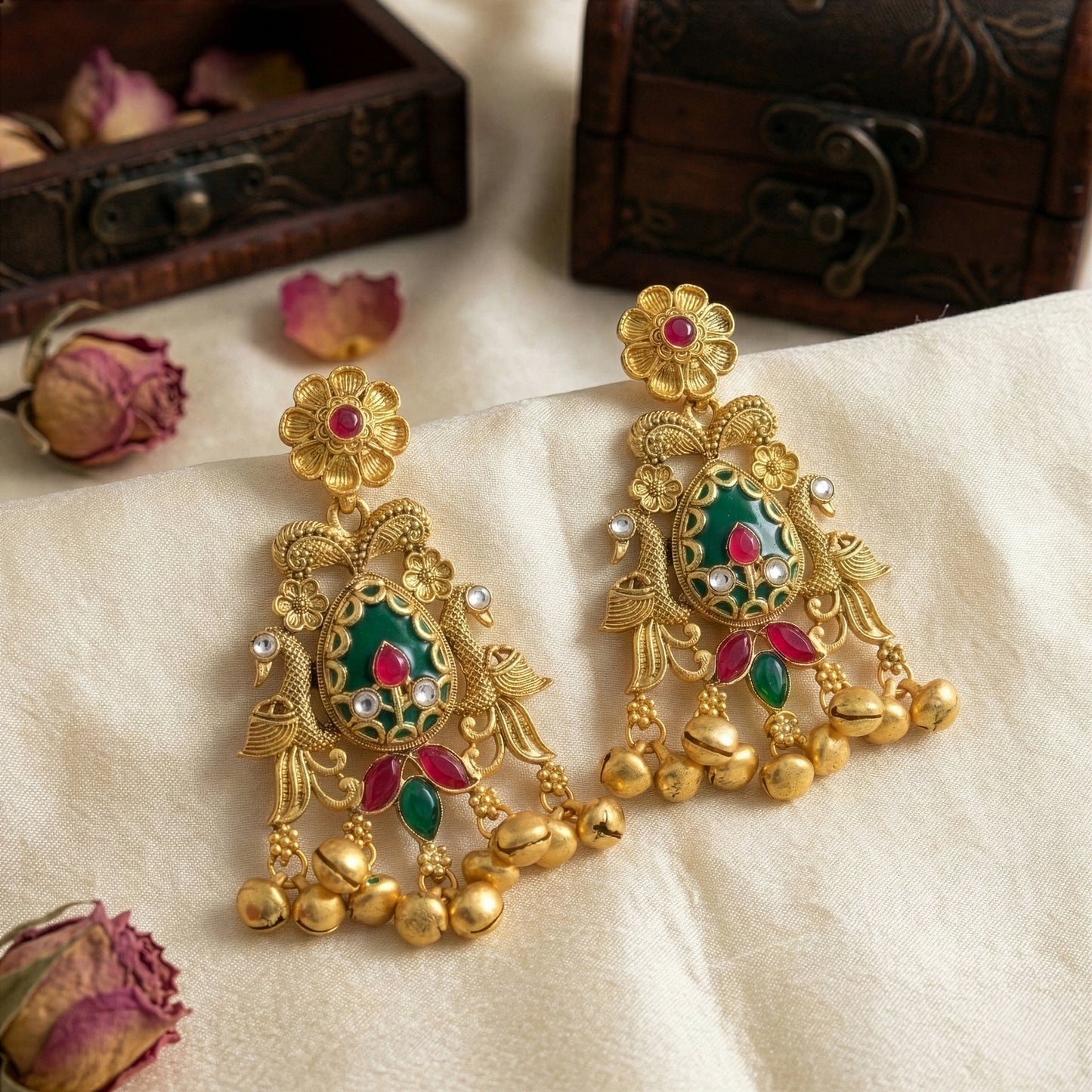 Yellow Chimes comfortable ethnic earrings - cultural event