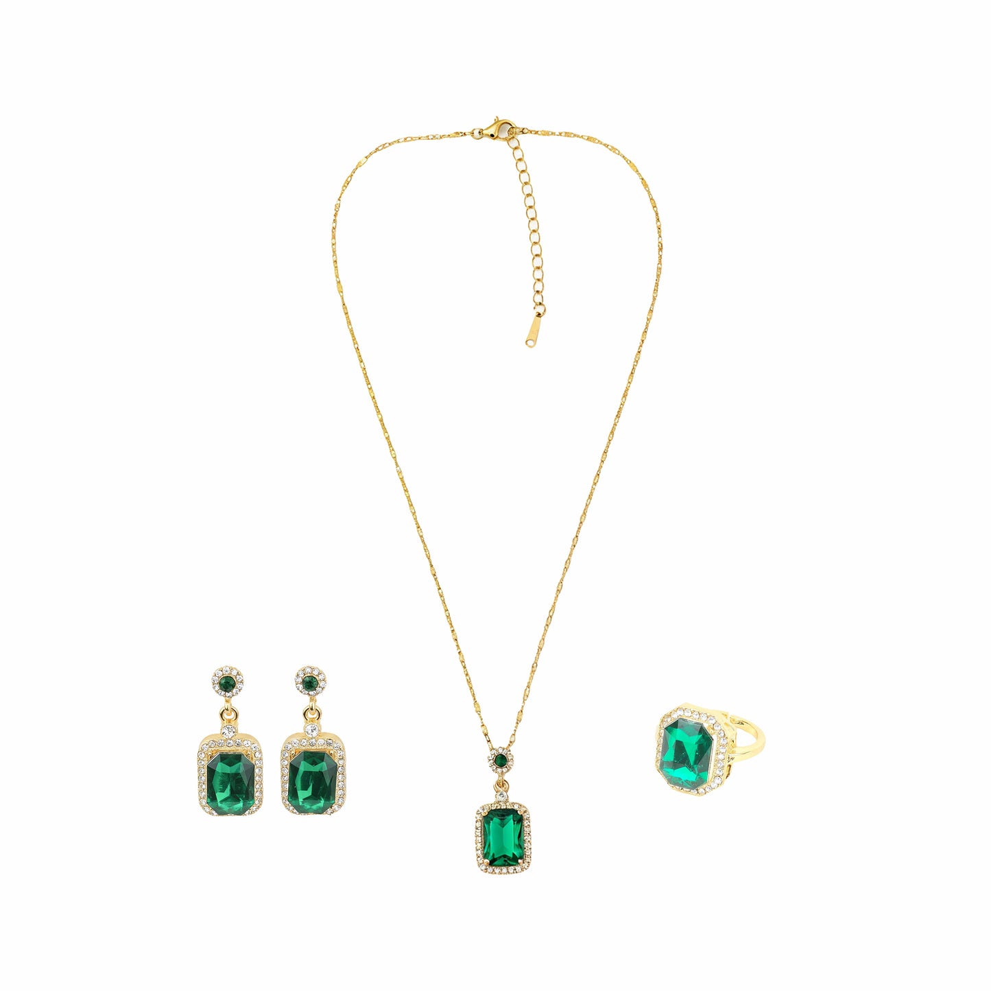 Yellow Chimes emerald green pendant - chic for special occasions