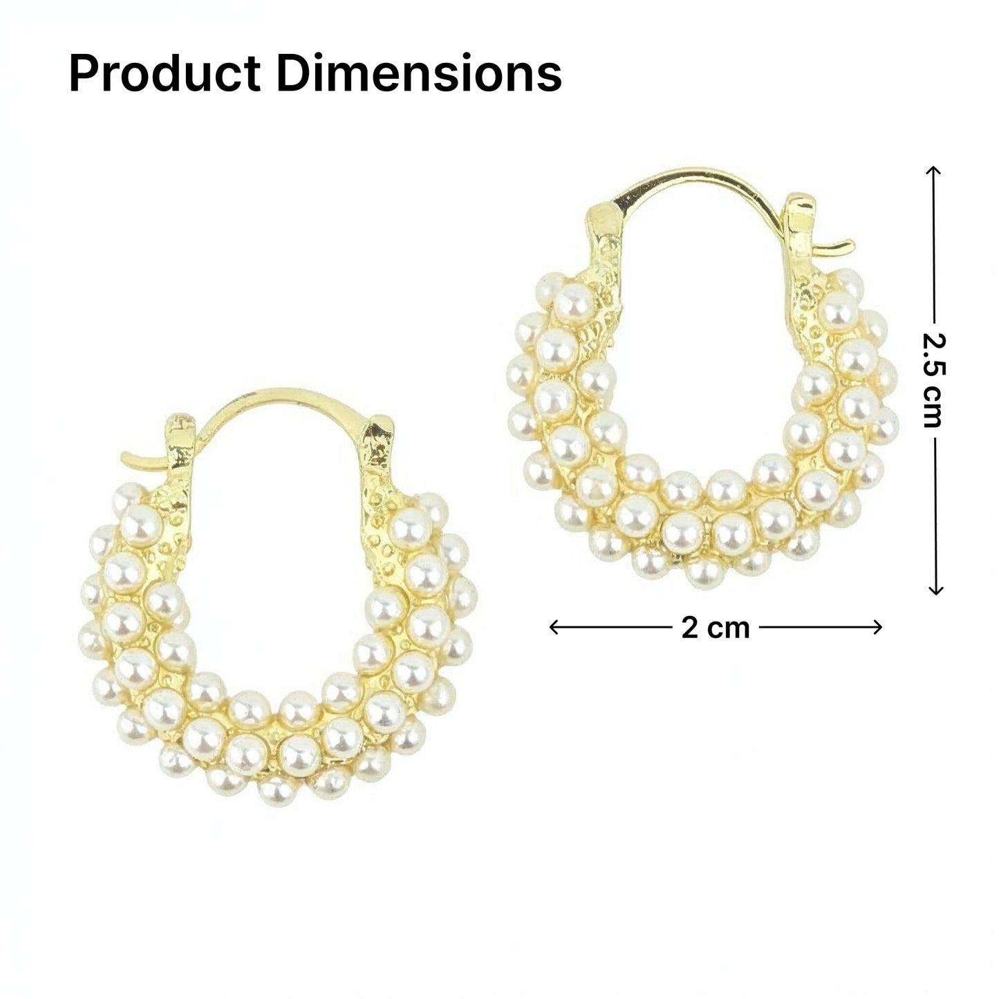 Yellow Chimes Pearl Hoop Earrings - Wedding earrings