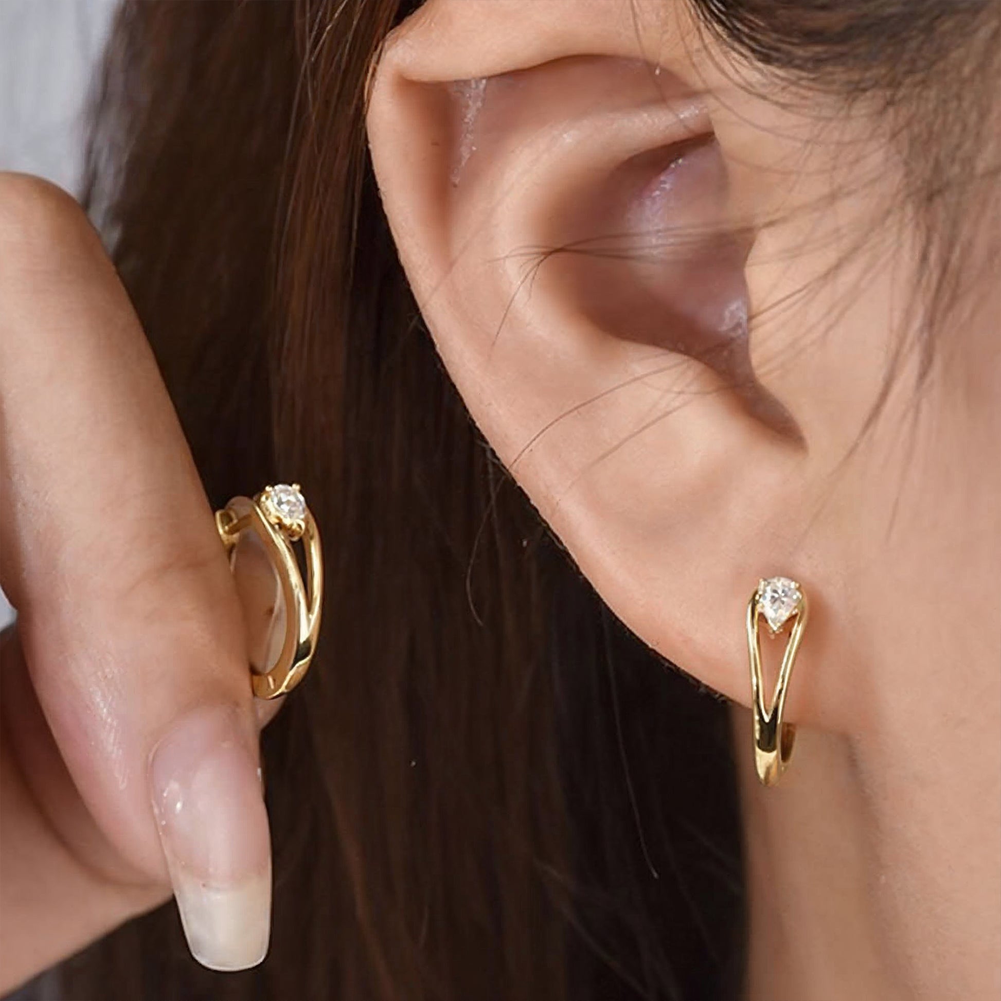 Yellow Chimes heart earrings - comfortable for long hours of wear
