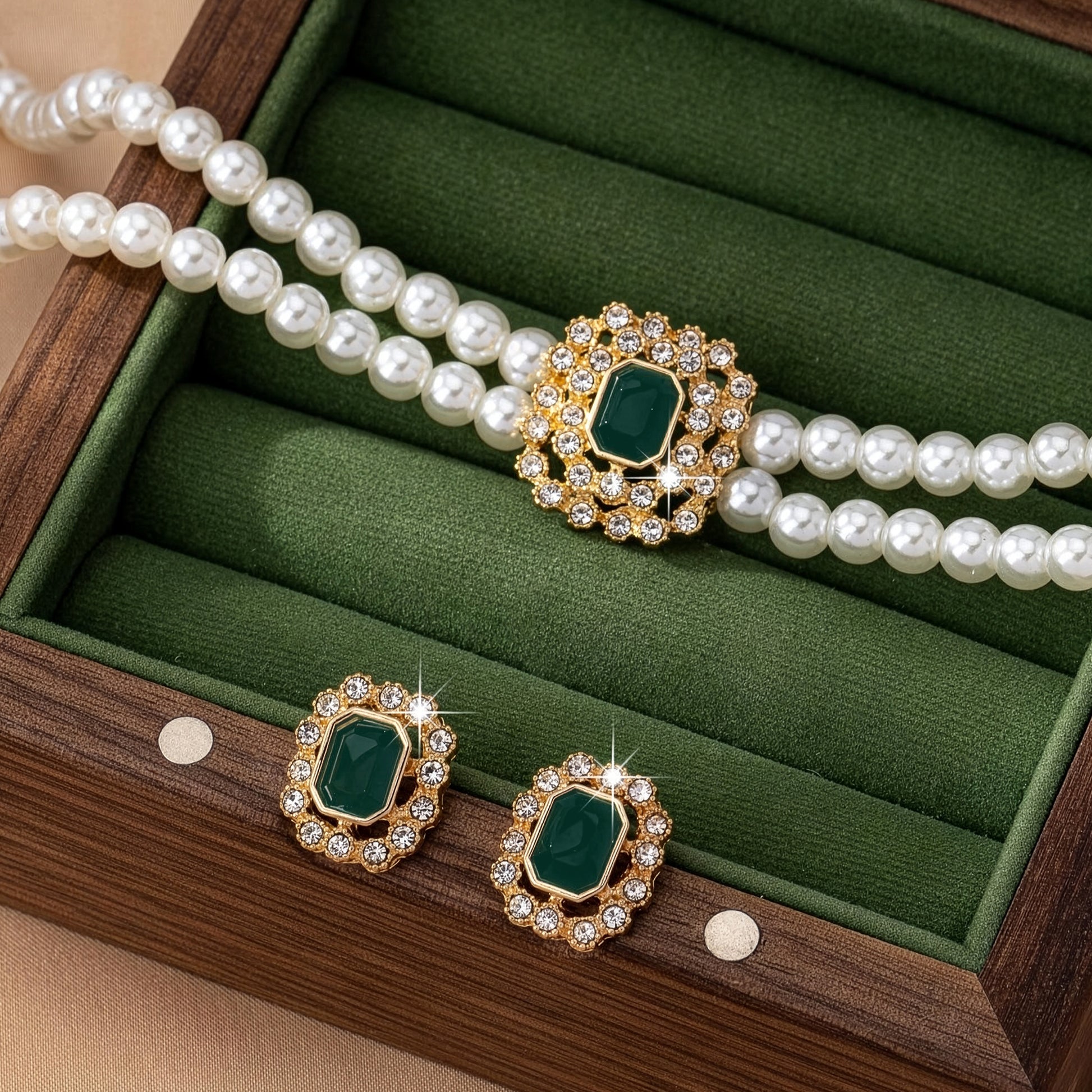 Yellow Chimes Pearl Necklace - Office and evening wear
